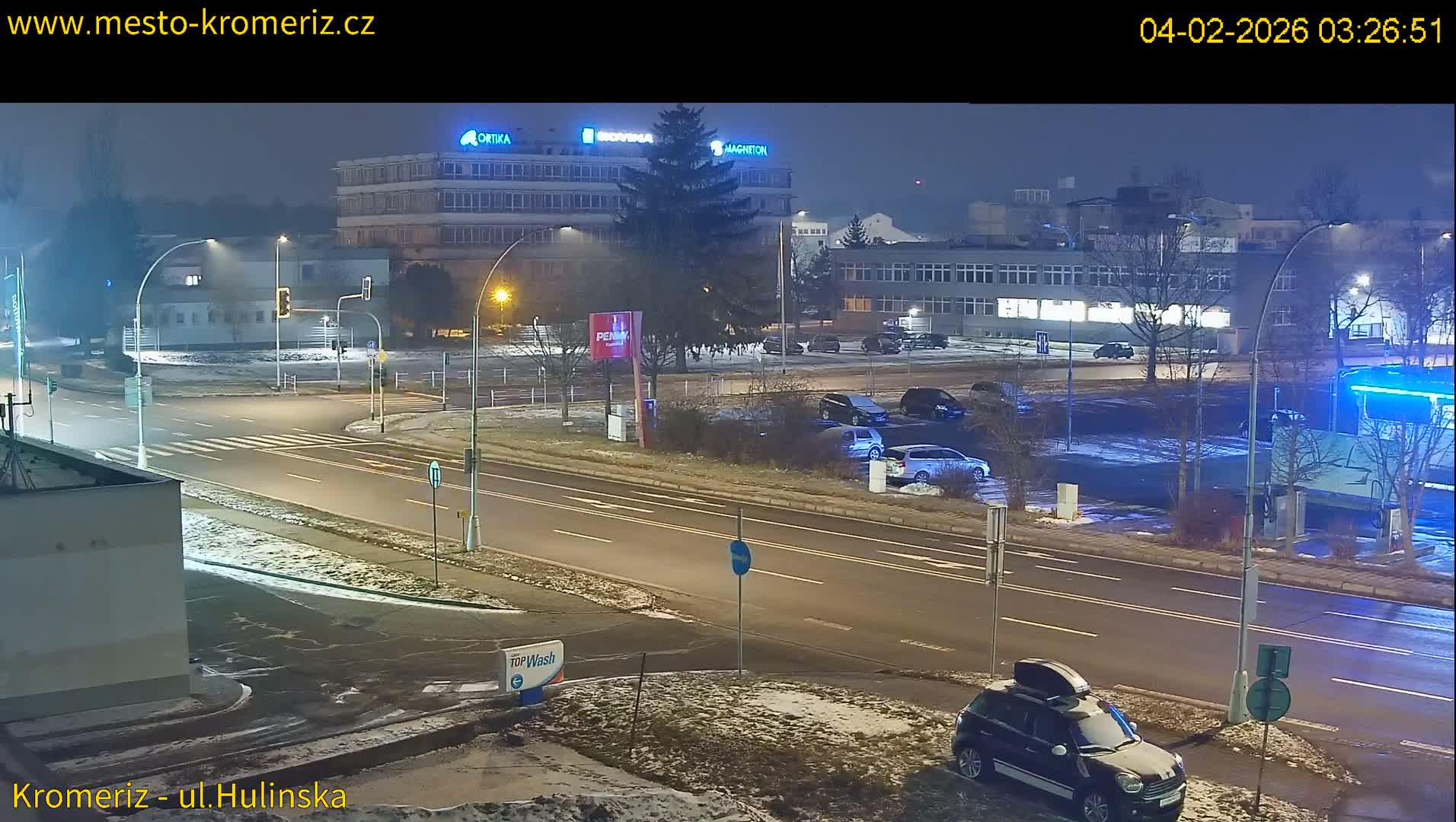 Kroměříž ,  Hulínská & Kaplanova & Čelakovského Intersection Live Cam -  Kromeriz, Zlin, Czechia