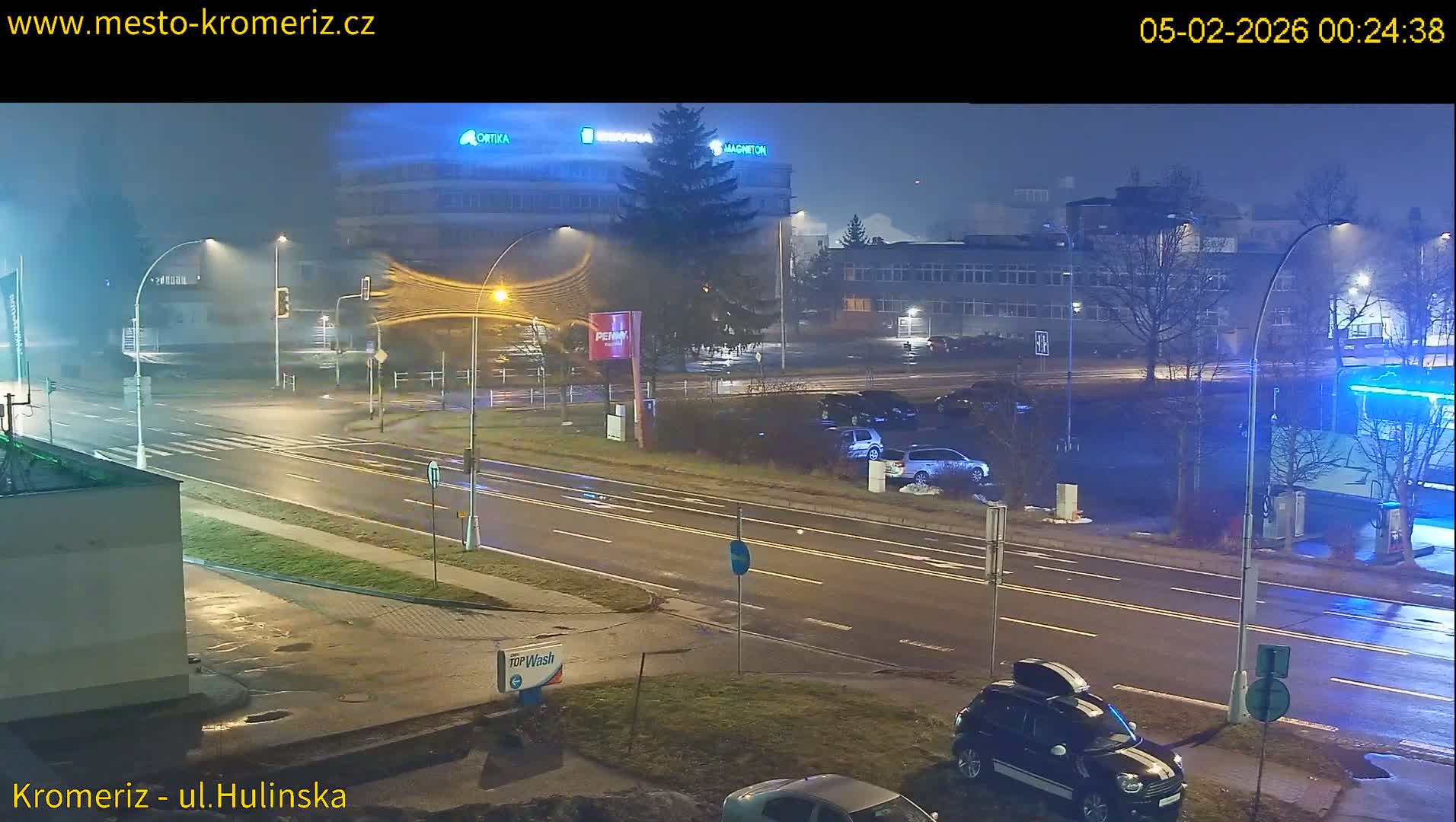 Kroměříž ,  Hulínská & Kaplanova & Čelakovského Intersection Live Cam -  Kromeriz, Zlin, Czechia