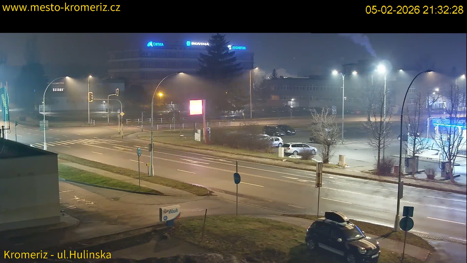 Kroměříž ,  Hulínská & Kaplanova & Čelakovského Intersection Live Cam -  Kromeriz, Zlin, Czechia