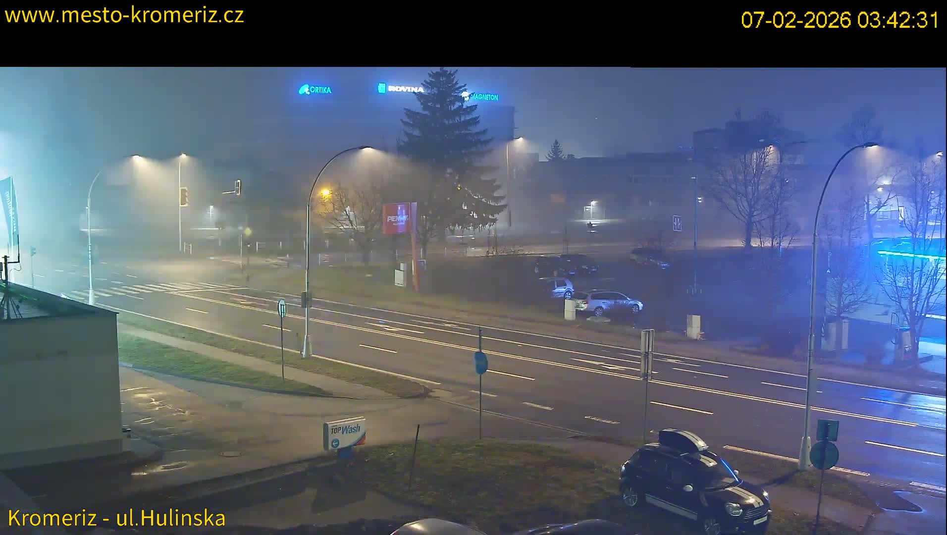 Kroměříž ,  Hulínská & Kaplanova & Čelakovského Intersection Live Cam -  Kromeriz, Zlin, Czechia