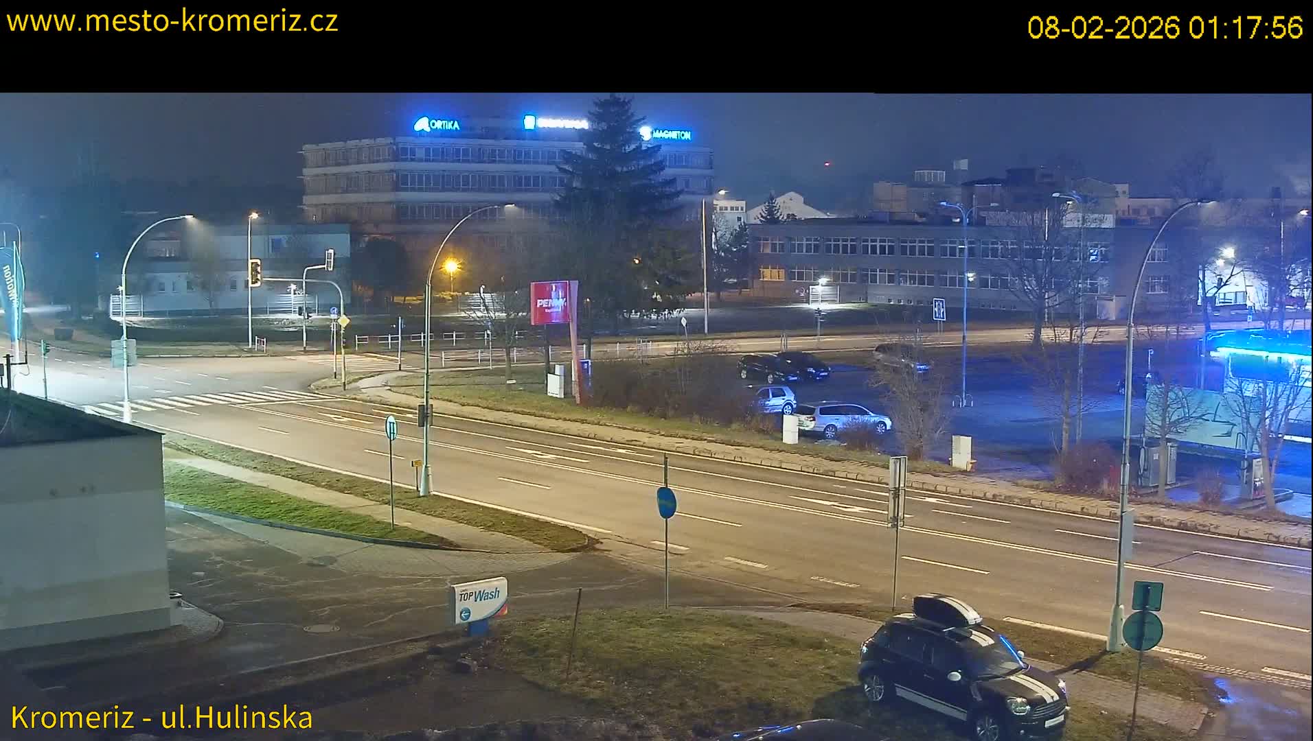 Kroměříž ,  Hulínská & Kaplanova & Čelakovského Intersection Live Cam -  Kromeriz, Zlin, Czechia