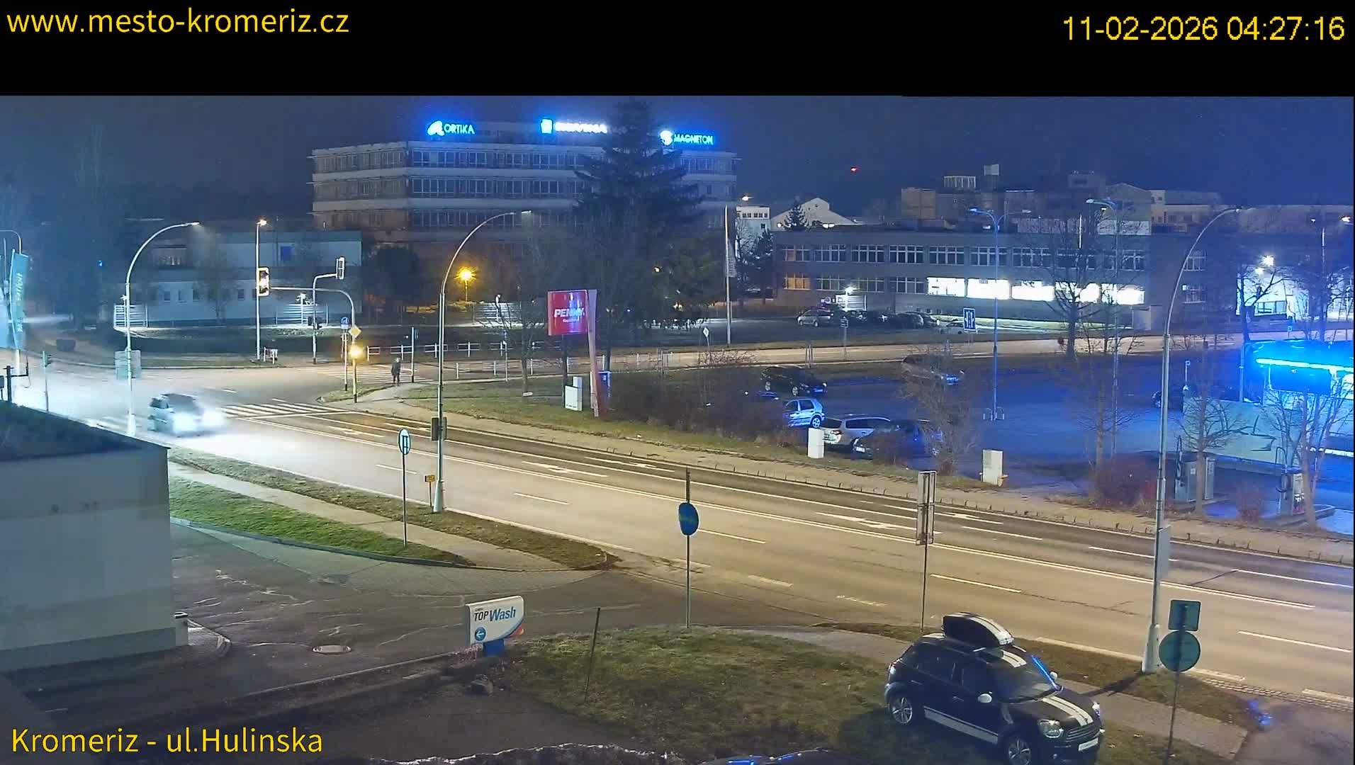 Kroměříž ,  Hulínská & Kaplanova & Čelakovského Intersection Live Cam -  Kromeriz, Zlin, Czechia