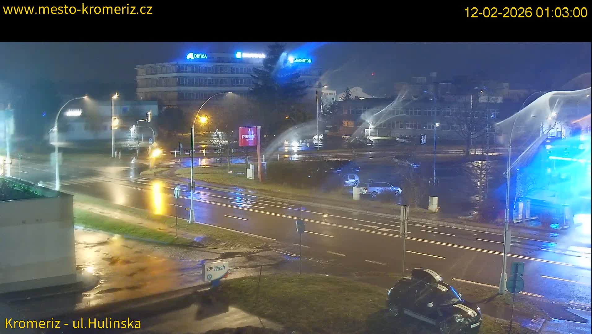 Kroměříž ,  Hulínská & Kaplanova & Čelakovského Intersection Live Cam -  Kromeriz, Zlin, Czechia
