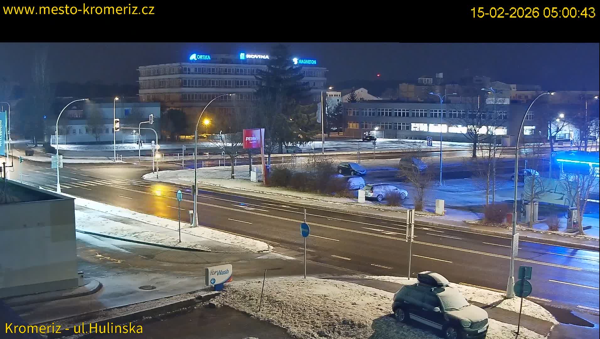 Kroměříž ,  Hulínská & Kaplanova & Čelakovského Intersection Live Cam -  Kromeriz, Zlin, Czechia