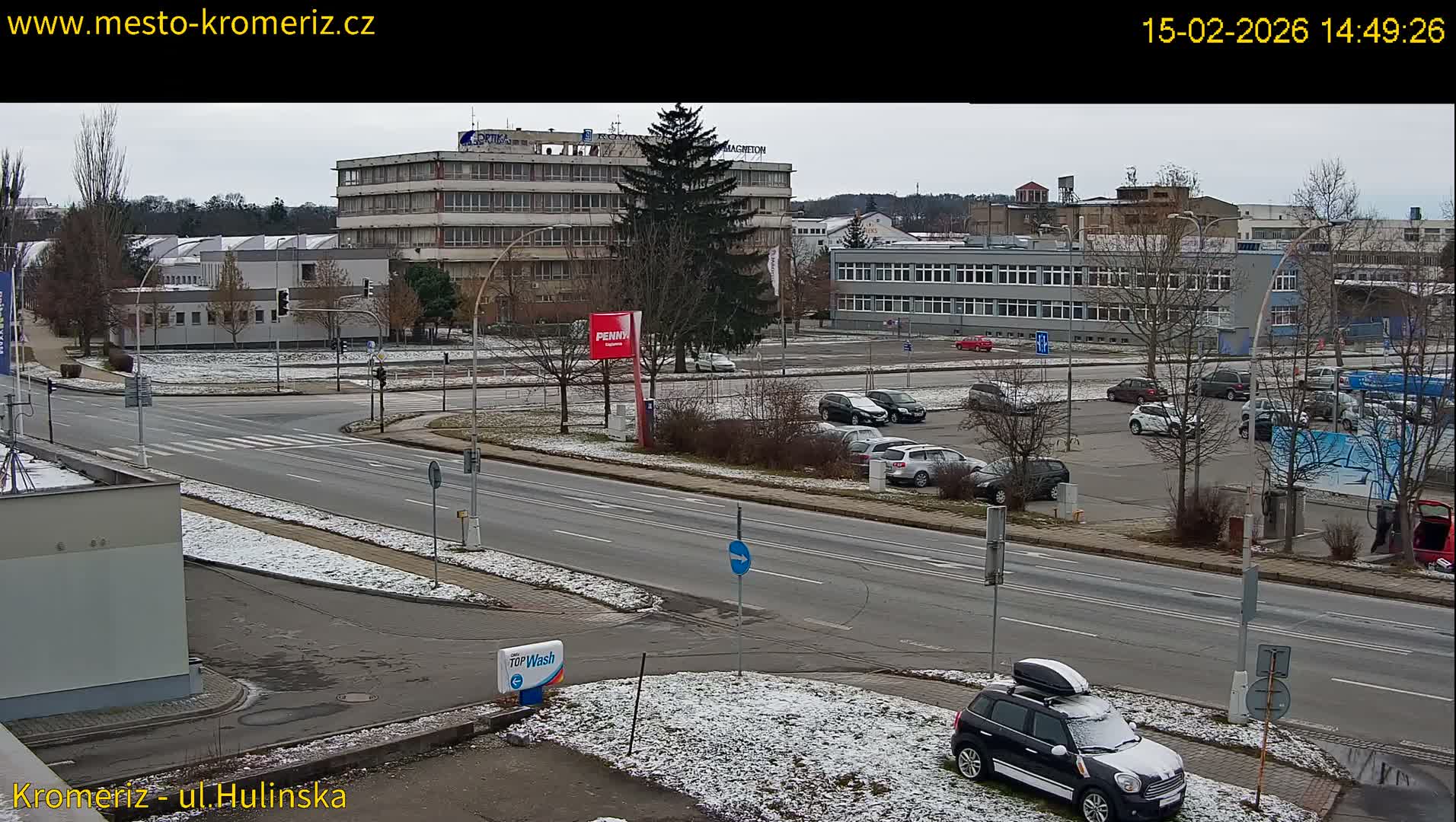 Kroměříž ,  Hulínská & Kaplanova & Čelakovského Intersection Live Cam -  Kromeriz, Zlin, Czechia