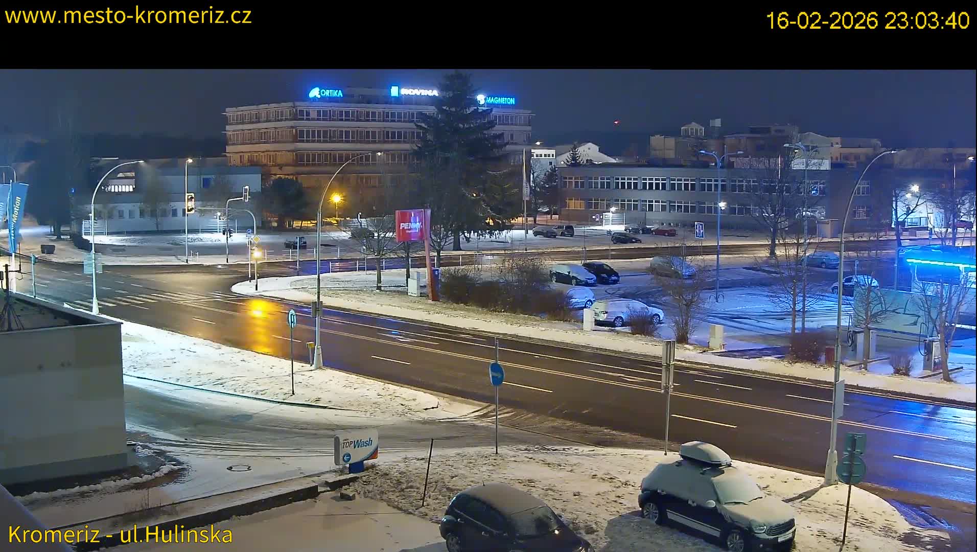 Kroměříž ,  Hulínská & Kaplanova & Čelakovského Intersection Live Cam -  Kromeriz, Zlin, Czechia
