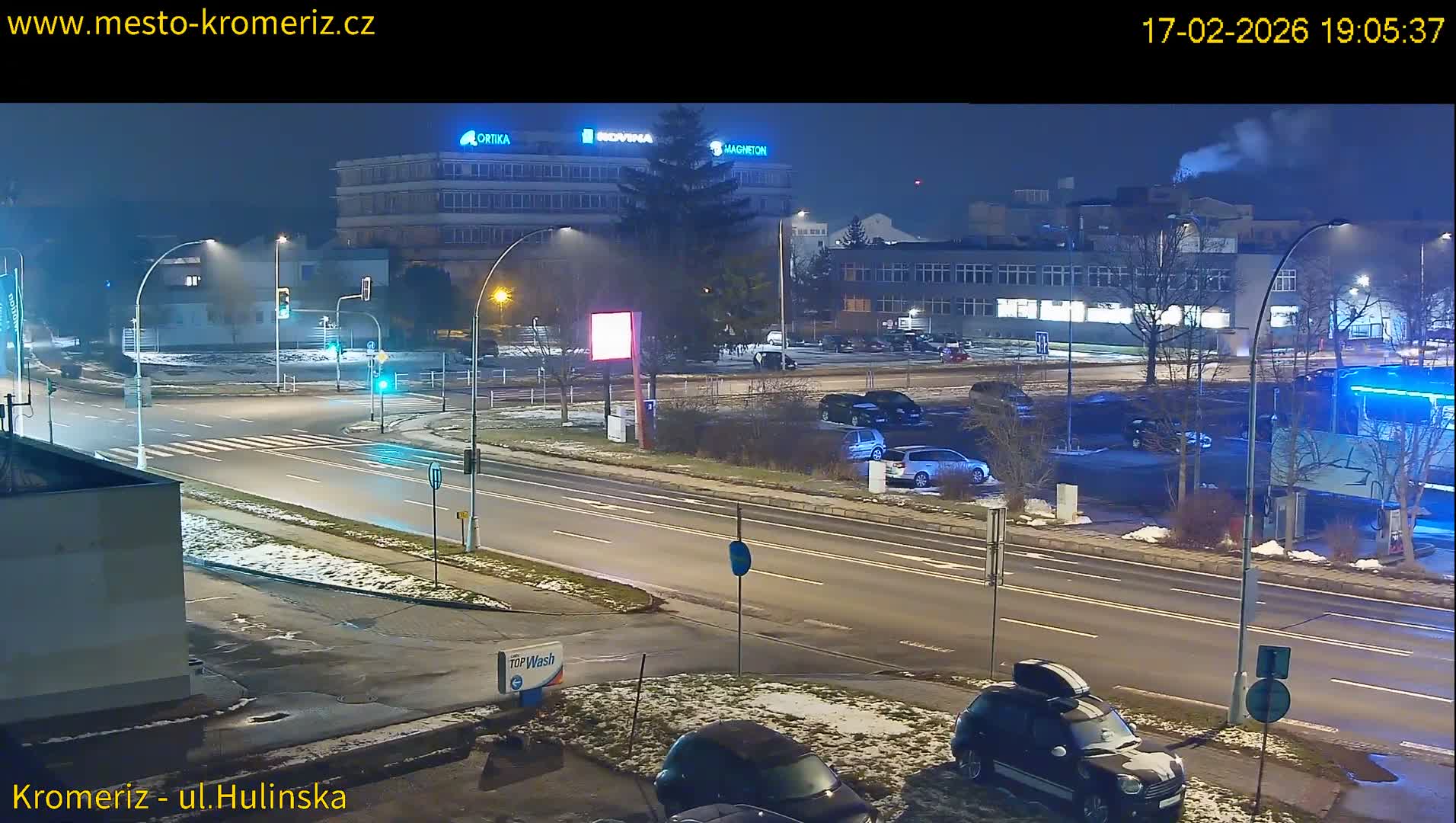 Kroměříž ,  Hulínská & Kaplanova & Čelakovského Intersection Live Cam -  Kromeriz, Zlin, Czechia