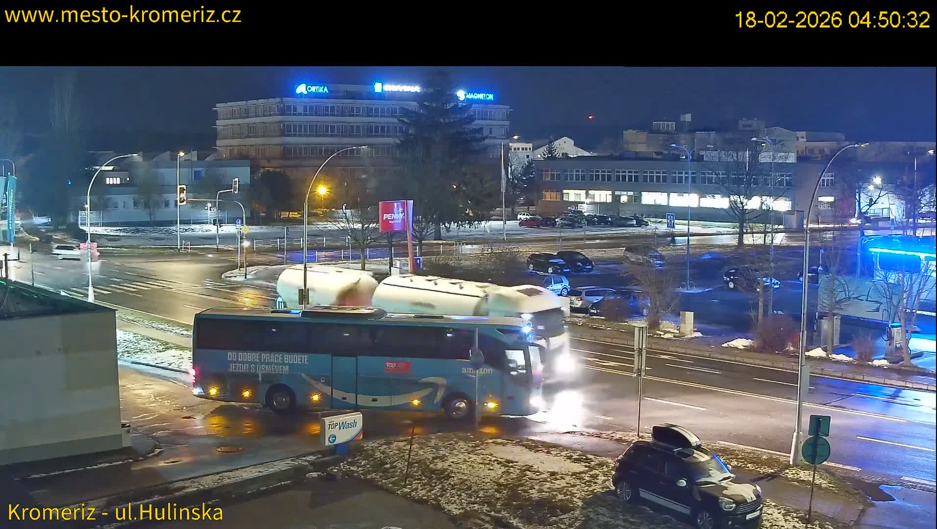 Kroměříž ,  Hulínská & Kaplanova & Čelakovského Intersection Live Cam -  Kromeriz, Zlin, Czechia