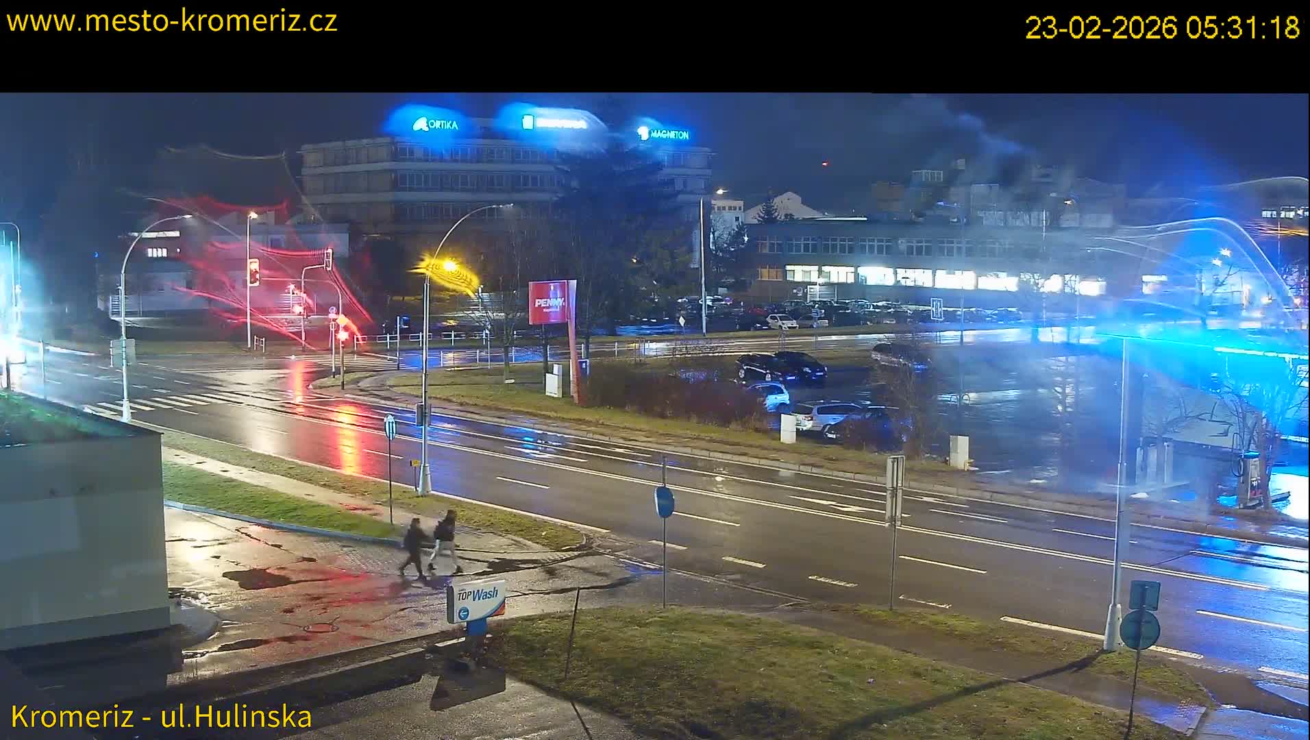 Kroměříž ,  Hulínská & Kaplanova & Čelakovského Intersection Live Cam -  Kromeriz, Zlin, Czechia