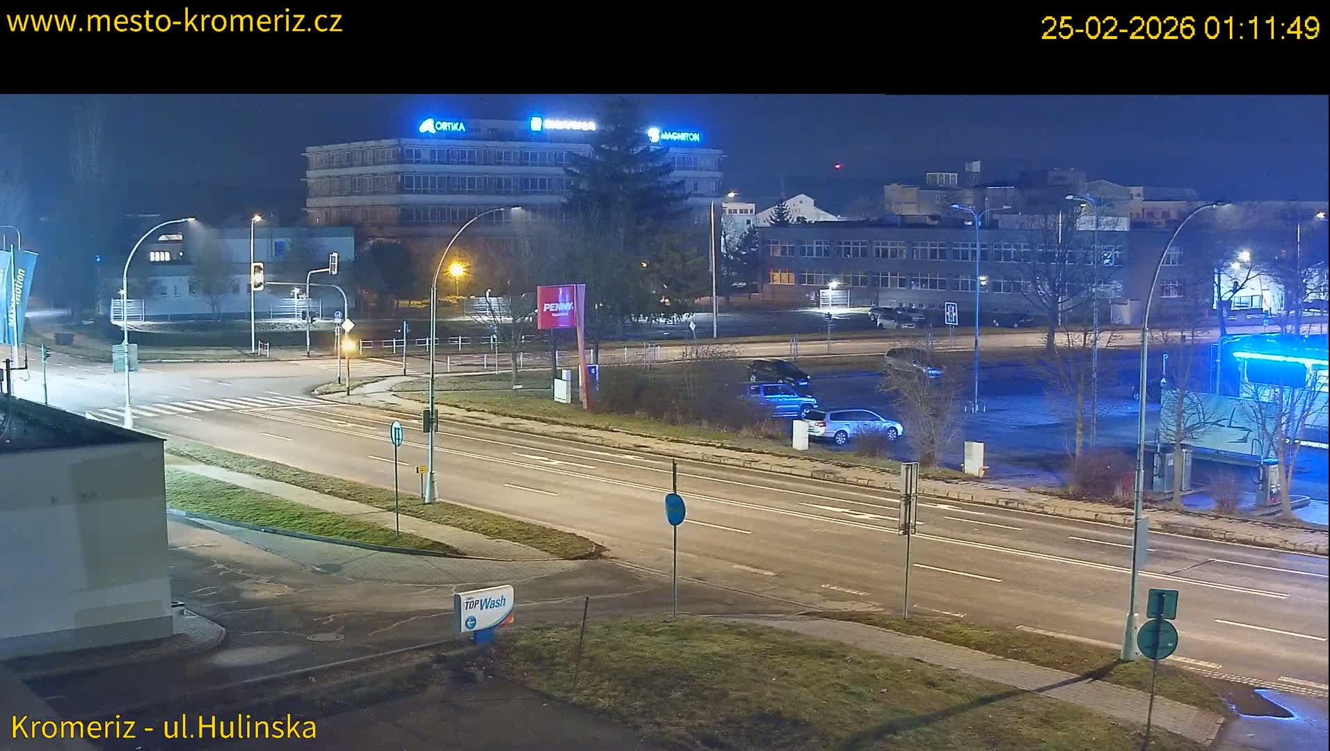Kroměříž ,  Hulínská & Kaplanova & Čelakovského Intersection Live Cam -  Kromeriz, Zlin, Czechia