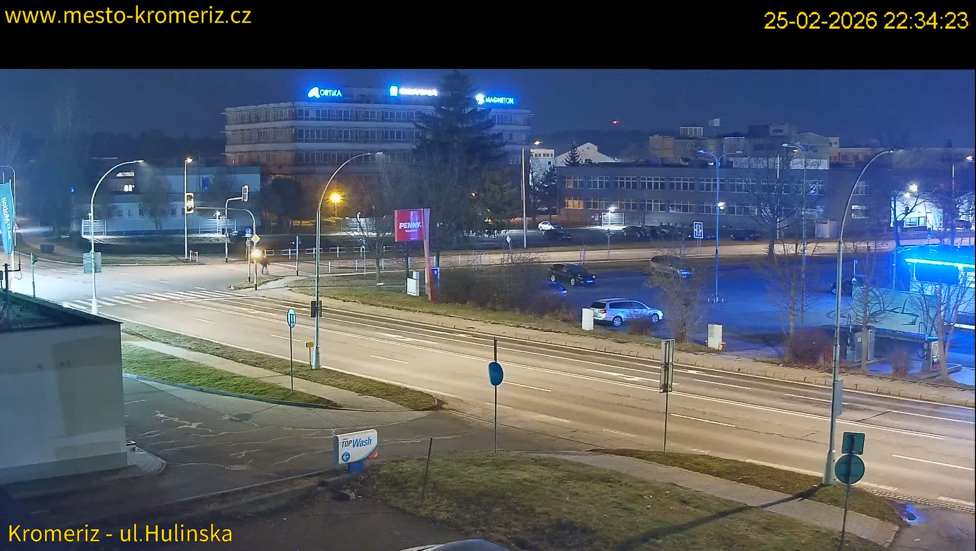 Kroměříž ,  Hulínská & Kaplanova & Čelakovského Intersection Live Cam -  Kromeriz, Zlin, Czechia
