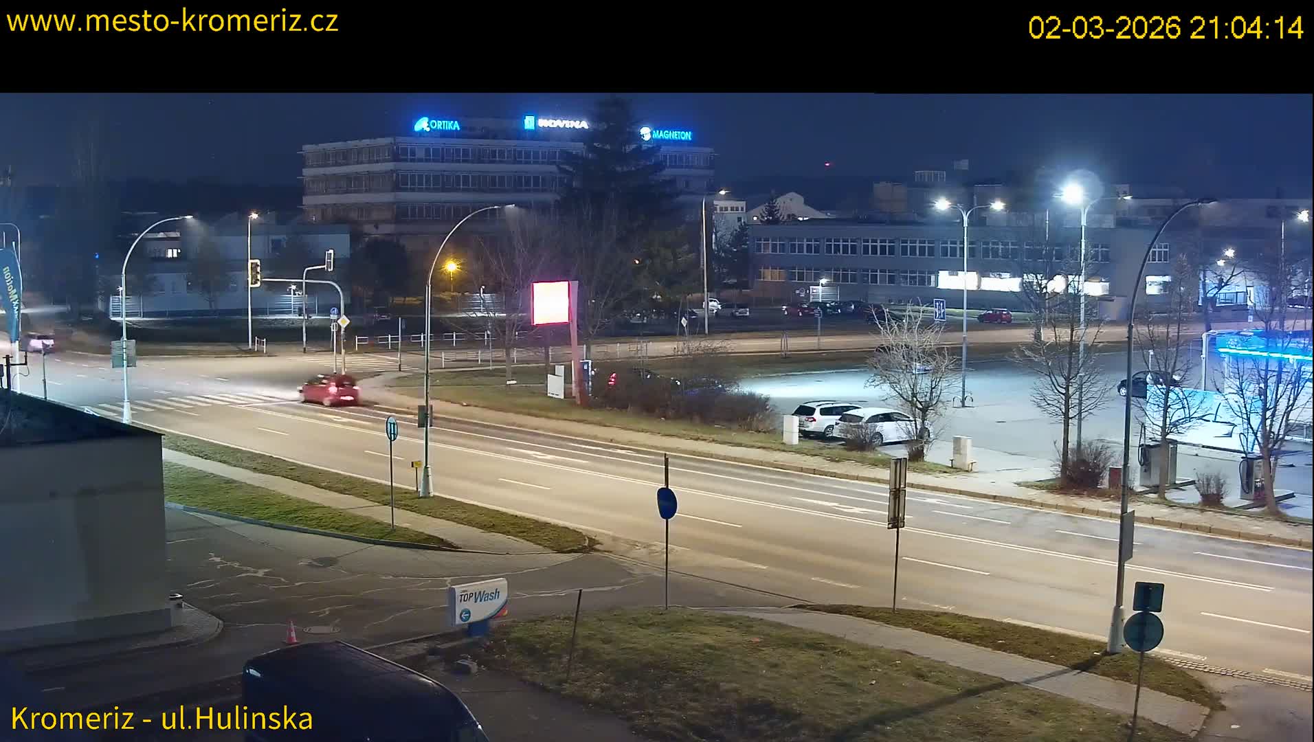 Kroměříž ,  Hulínská & Kaplanova & Čelakovského Intersection Live Cam -  Kromeriz, Zlin, Czechia