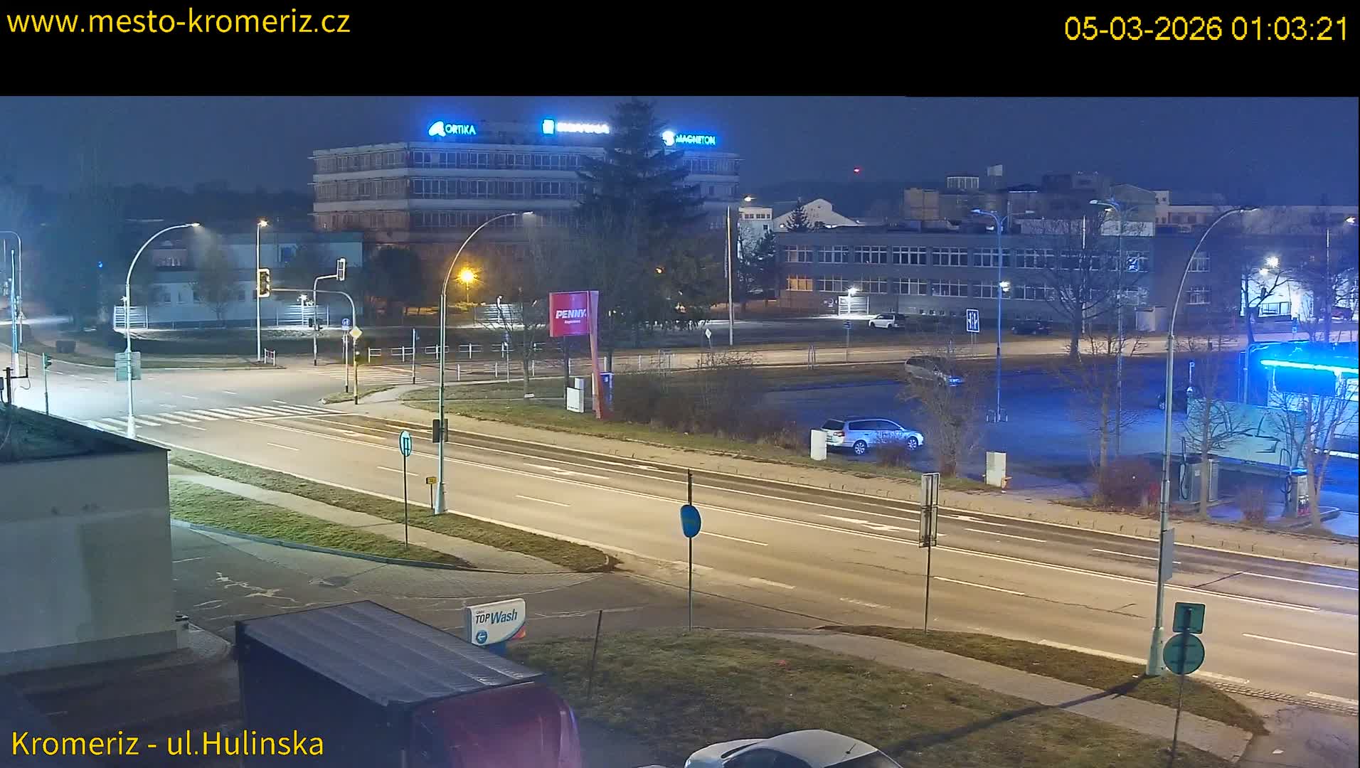 Kroměříž ,  Hulínská & Kaplanova & Čelakovského Intersection Live Cam -  Kromeriz, Zlin, Czechia