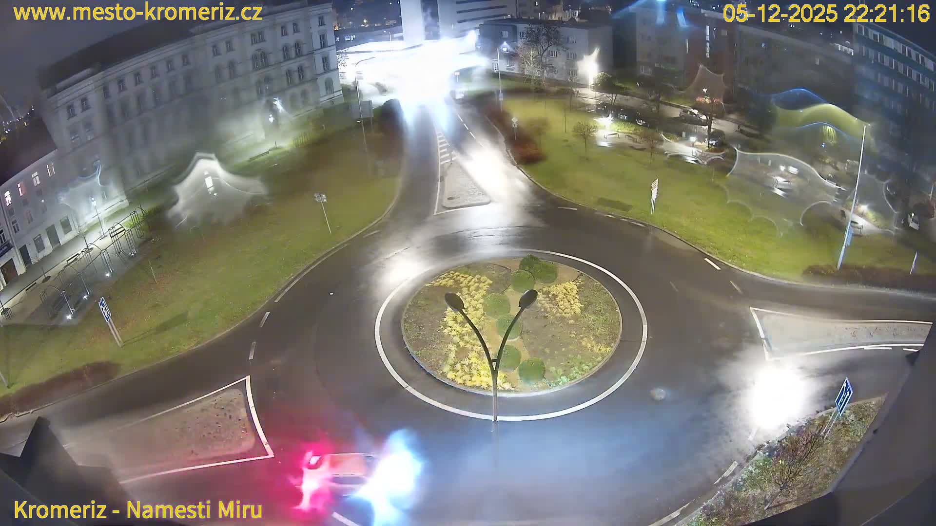Kroměříž  , Náměstí Míru (Peace Square) Junction Live Cam - Kromeriz, Zlin, Czechia