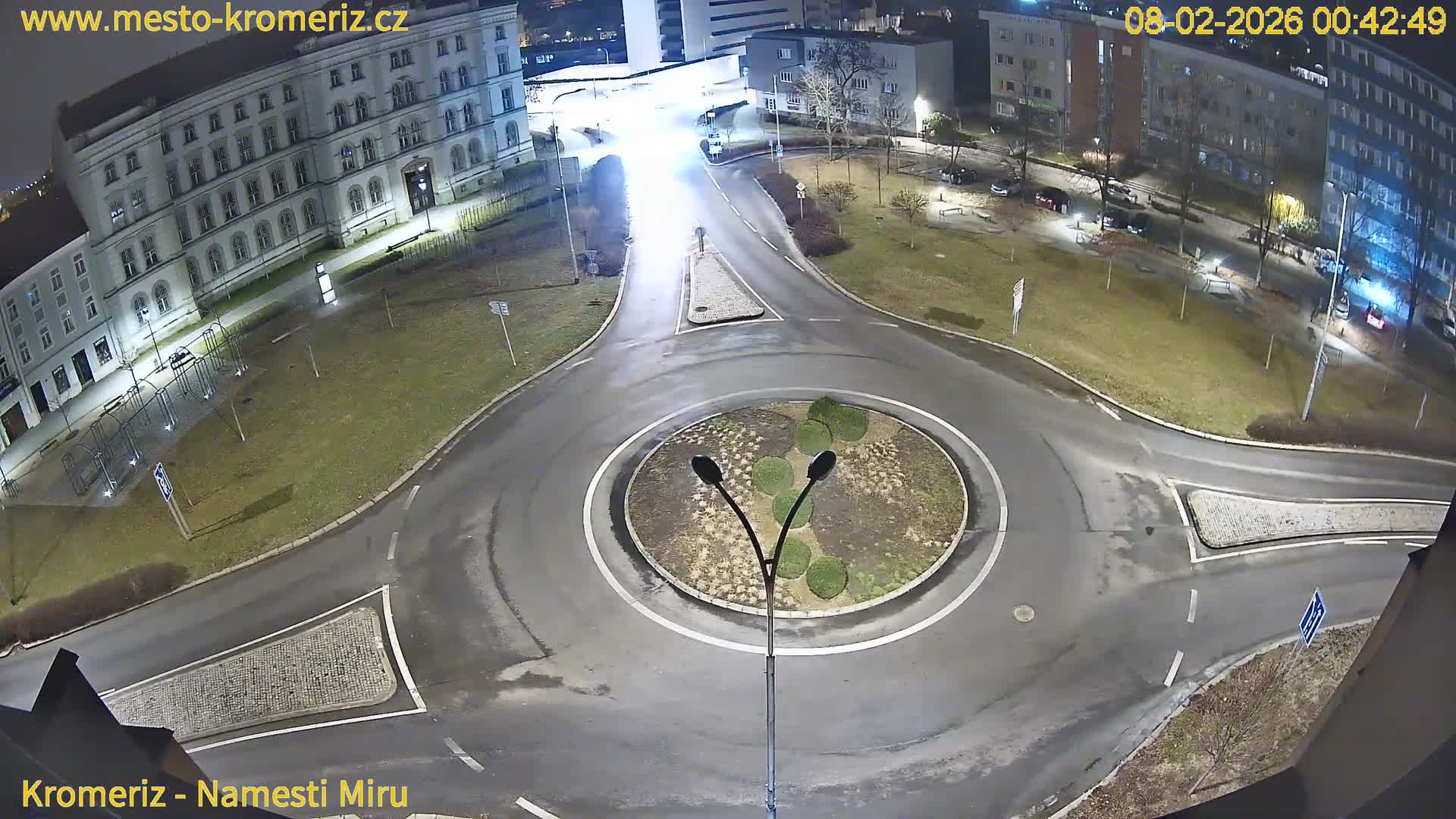 Kroměříž  , Náměstí Míru (Peace Square) Junction Live Cam - Kromeriz, Zlin, Czechia