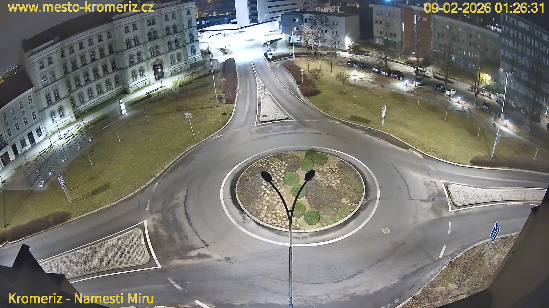 Kroměříž  , Náměstí Míru (Peace Square) Junction Live Cam - Kromeriz, Zlin, Czechia