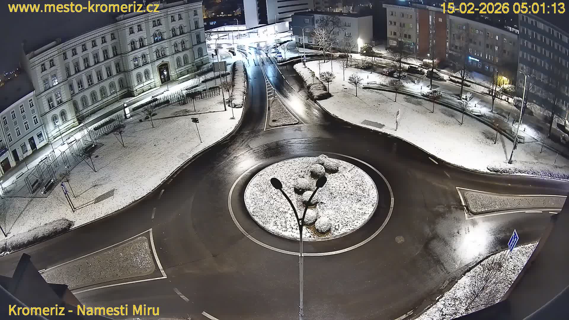 Kroměříž  , Náměstí Míru (Peace Square) Junction Live Cam - Kromeriz, Zlin, Czechia