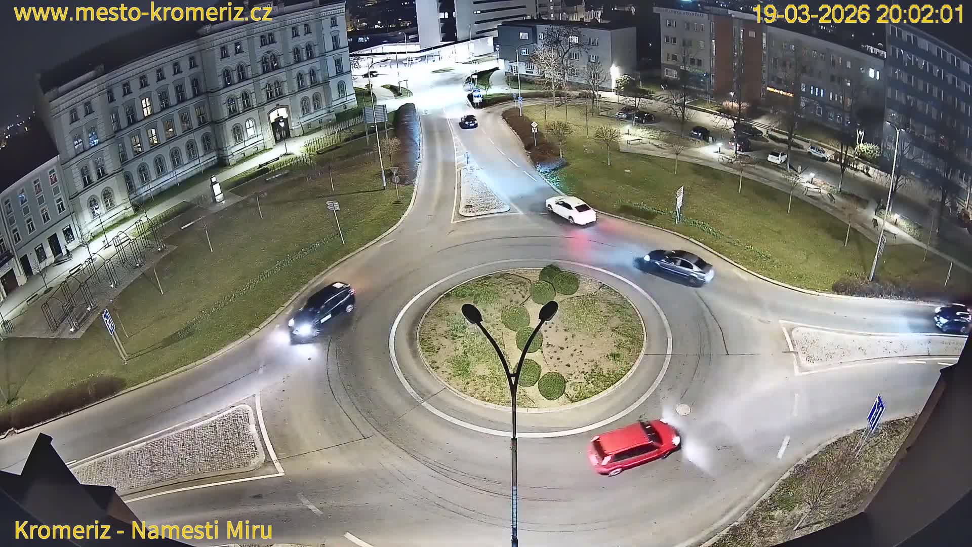 Kroměříž  , Náměstí Míru (Peace Square) Junction Live Cam - Kromeriz, Zlin, Czechia