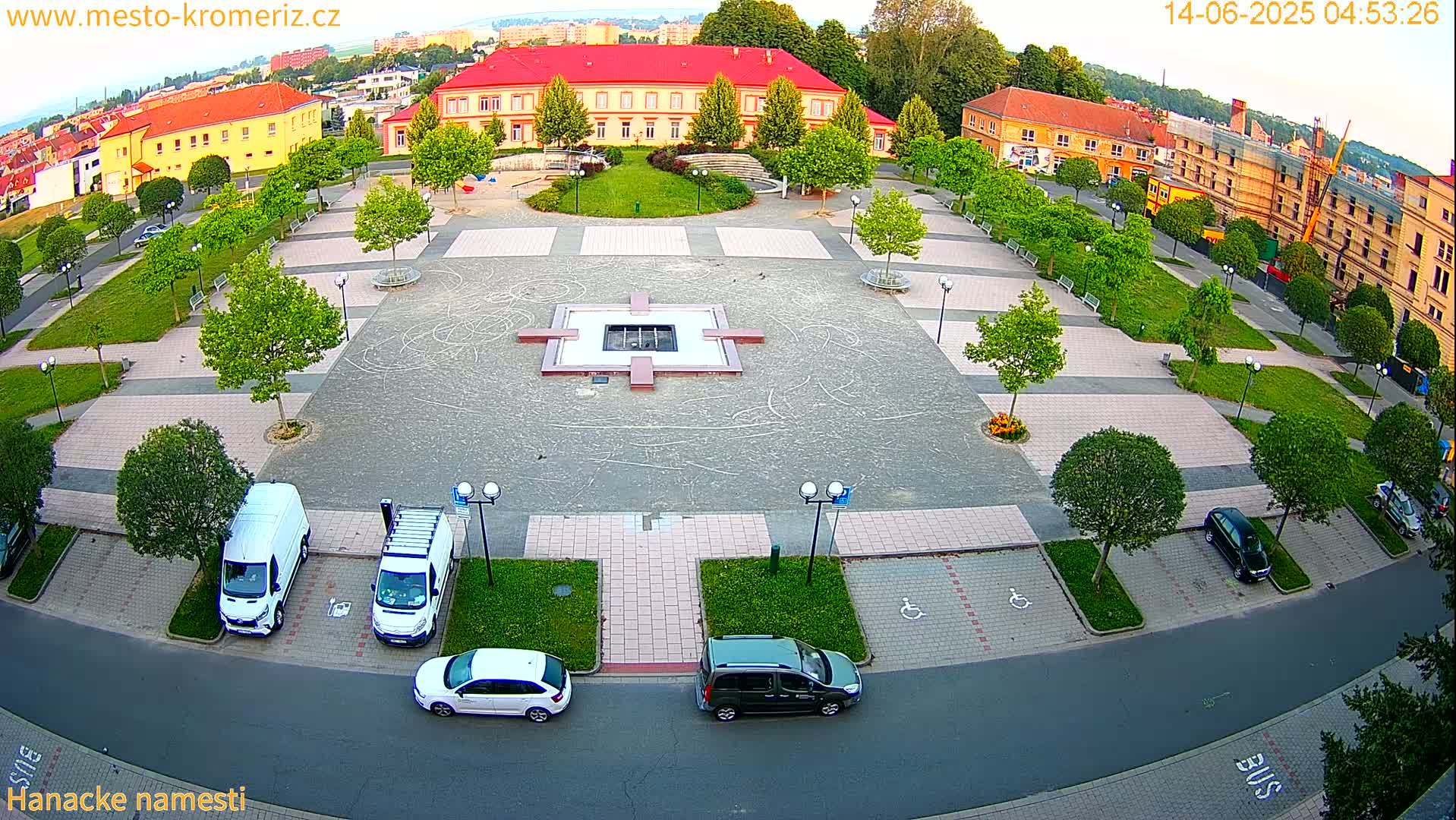 Kroměříž - Hanácké Náměstí Square Live Cam - Kromeriz, Zlin, Czechia