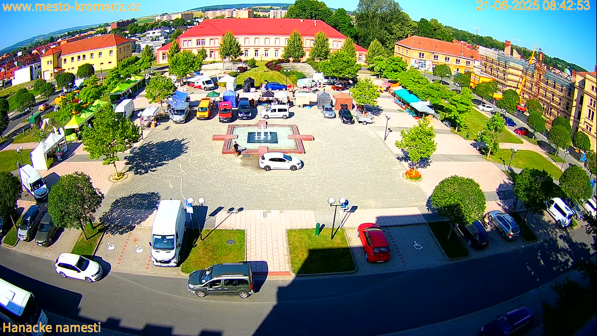 Kroměříž - Hanácké Náměstí Square Live Cam - Kromeriz, Zlin, Czechia