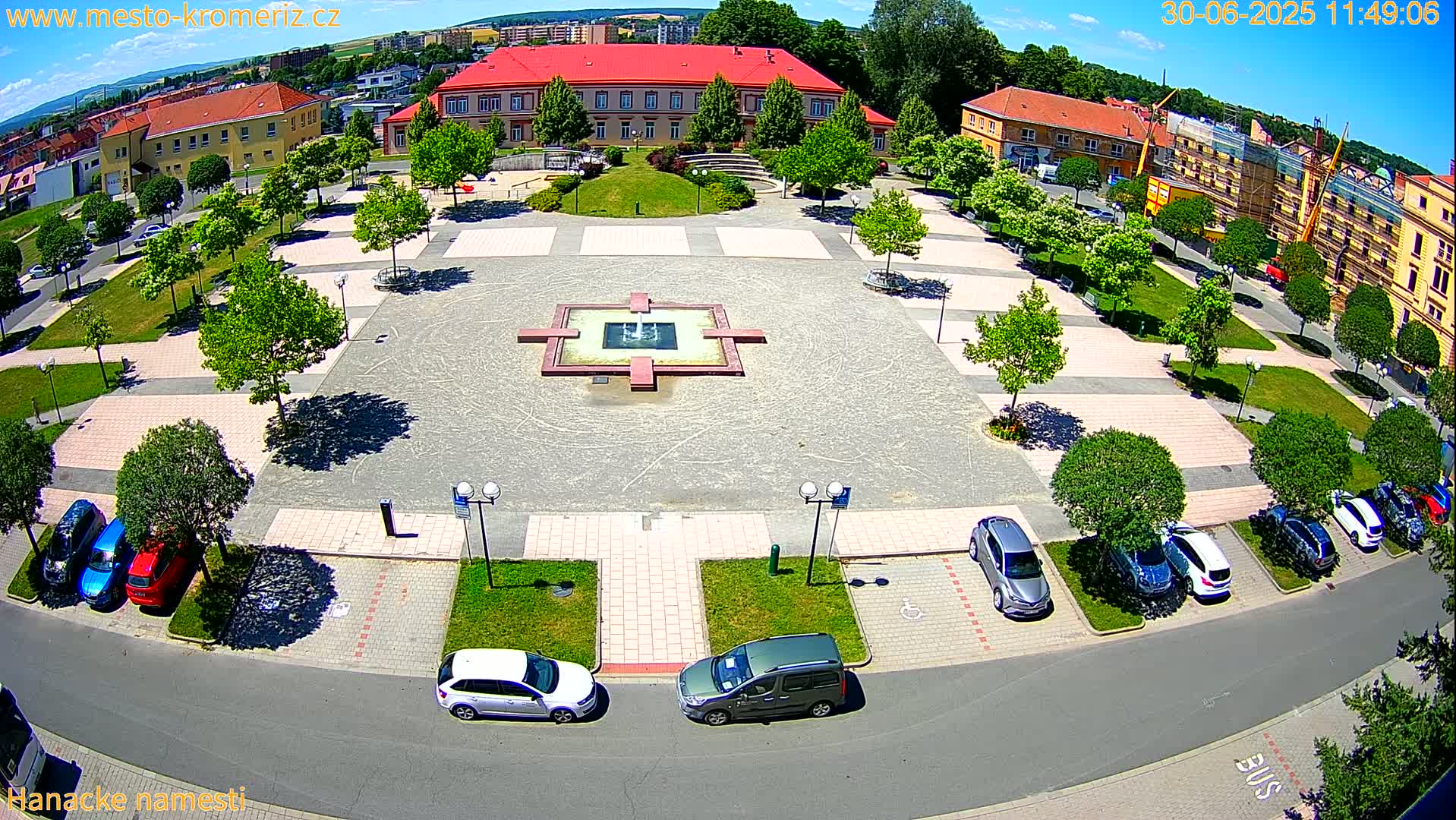 Kroměříž - Hanácké Náměstí Square Live Cam - Kromeriz, Zlin, Czechia