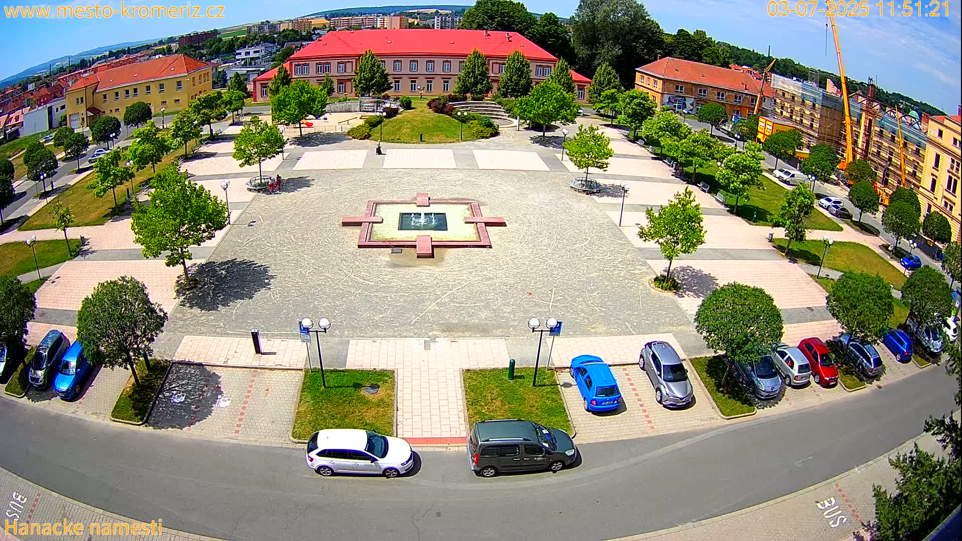 Kroměříž - Hanácké Náměstí Square Live Cam - Kromeriz, Zlin, Czechia
