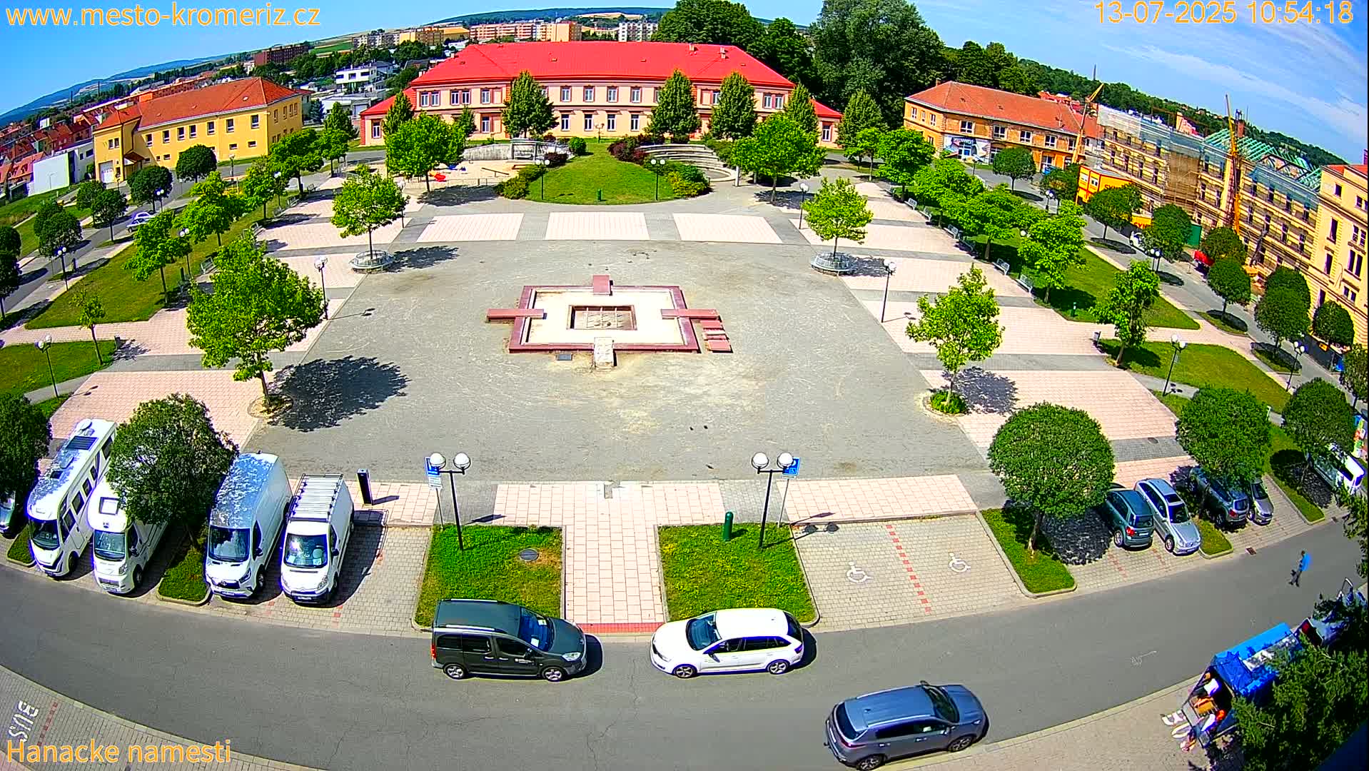 Kroměříž - Hanácké Náměstí Square Live Cam - Kromeriz, Zlin, Czechia