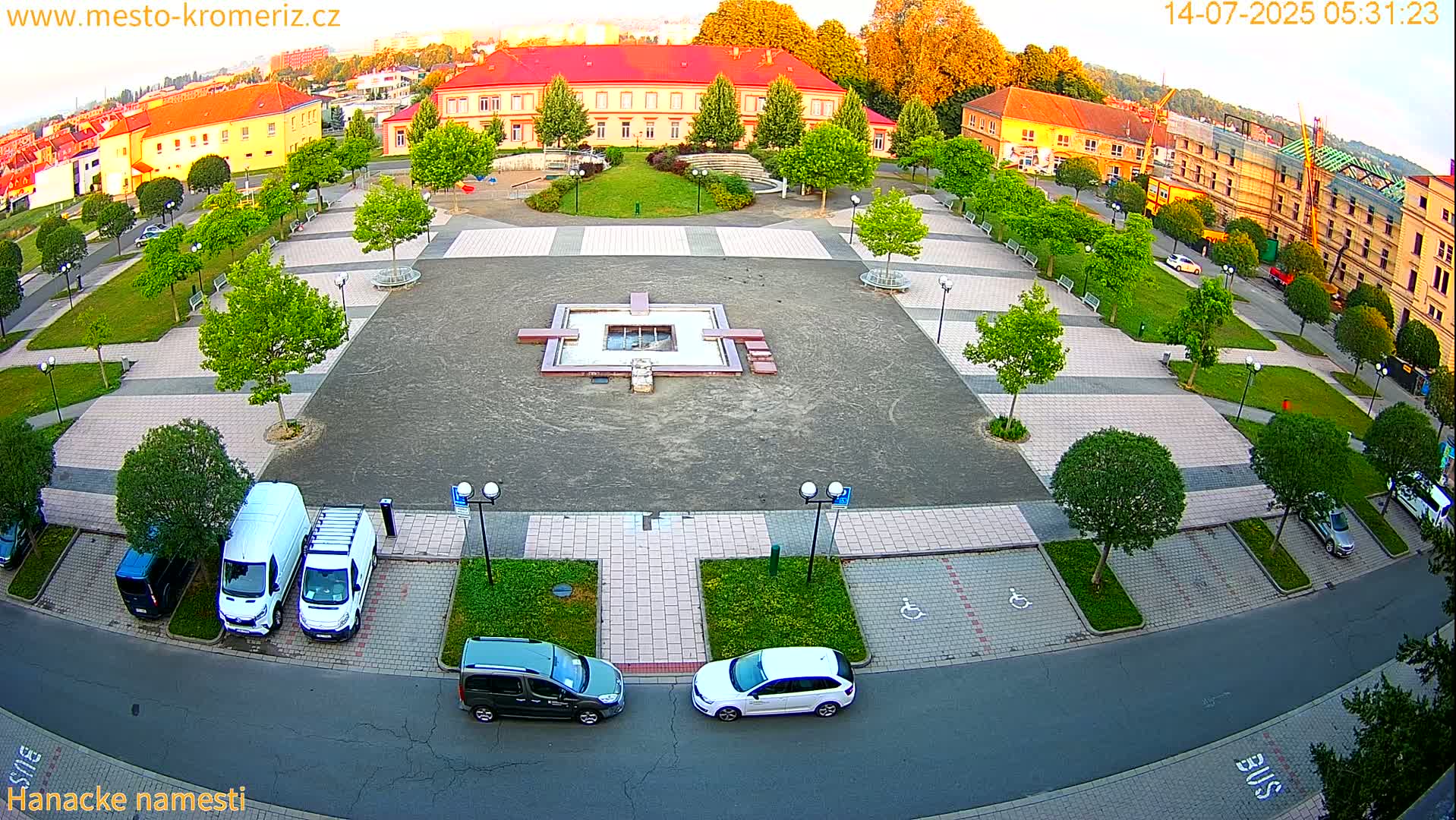 Kroměříž - Hanácké Náměstí Square Live Cam - Kromeriz, Zlin, Czechia