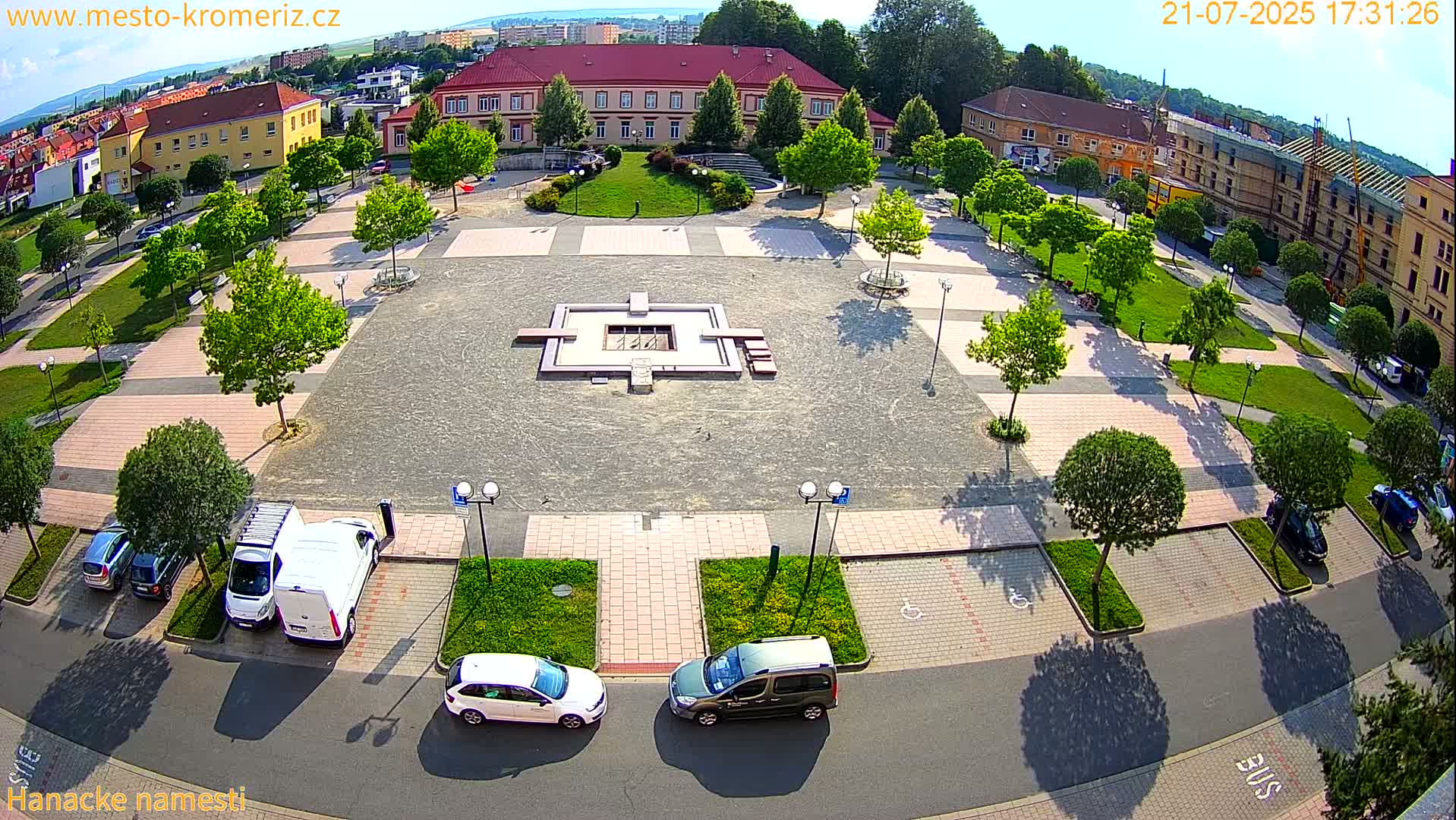 Kroměříž - Hanácké Náměstí Square Live Cam - Kromeriz, Zlin, Czechia