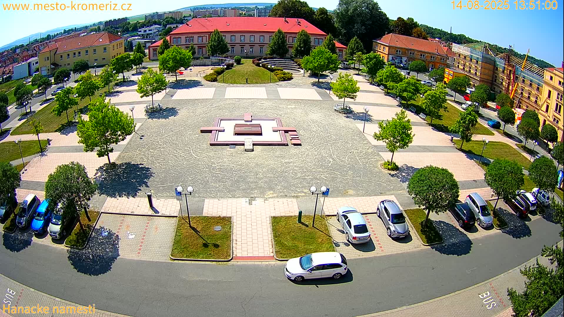 Kroměříž - Hanácké Náměstí Square Live Cam - Kromeriz, Zlin, Czechia