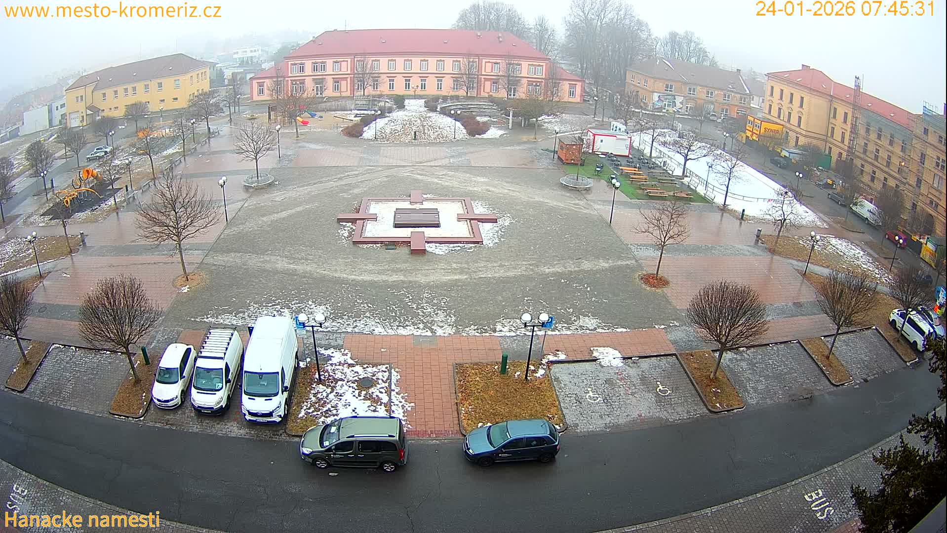 Kroměříž - Hanácké Náměstí Square Live Cam - Kromeriz, Zlin, Czechia