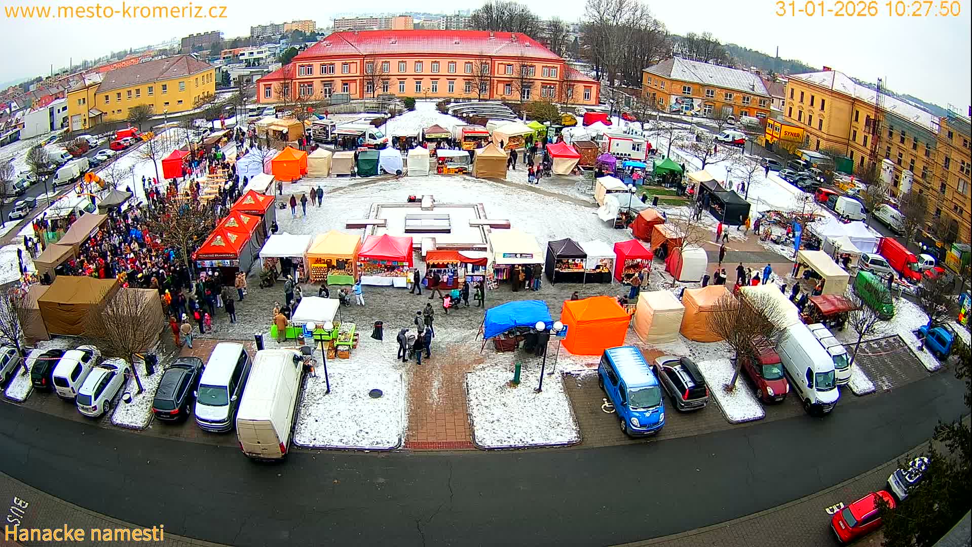 Kroměříž - Hanácké Náměstí Square Live Cam - Kromeriz, Zlin, Czechia