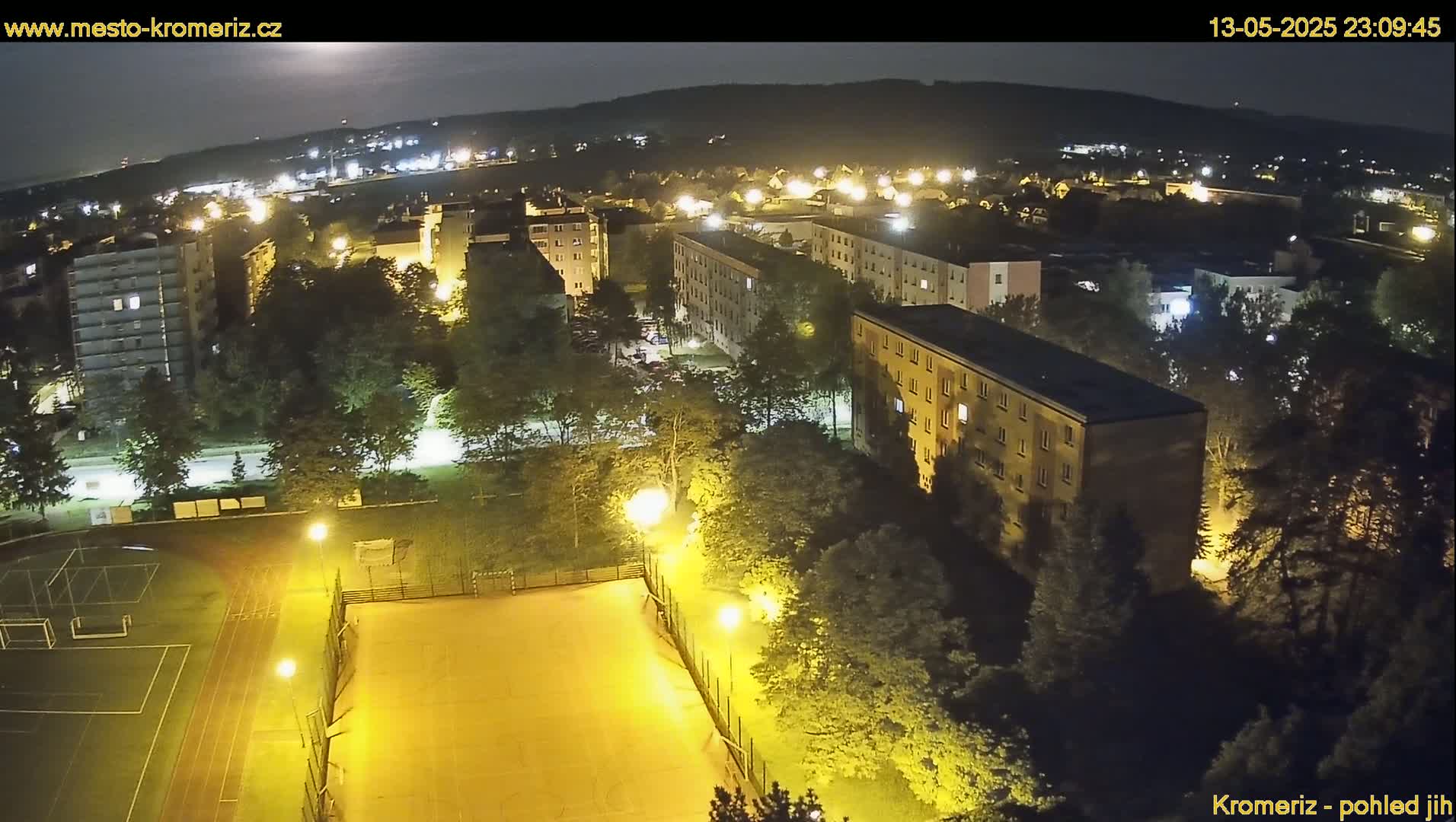 Kroměříž  South View Skyline Live Cam - Kromeriz, Zlin, Czechia