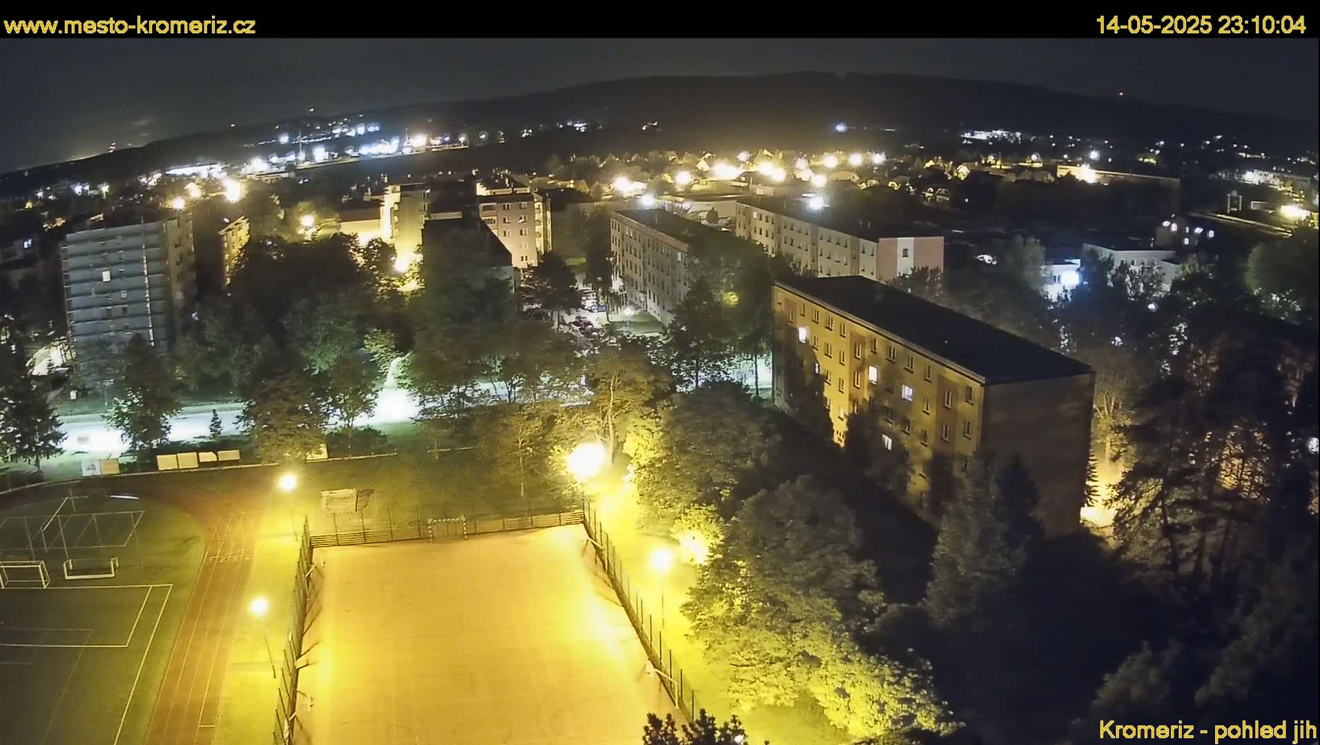 Kroměříž  South View Skyline Live Cam - Kromeriz, Zlin, Czechia
