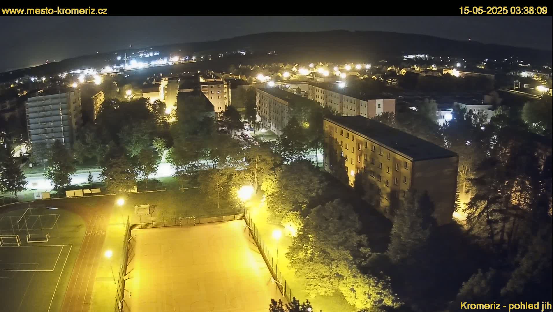 Kroměříž  South View Skyline Live Cam - Kromeriz, Zlin, Czechia