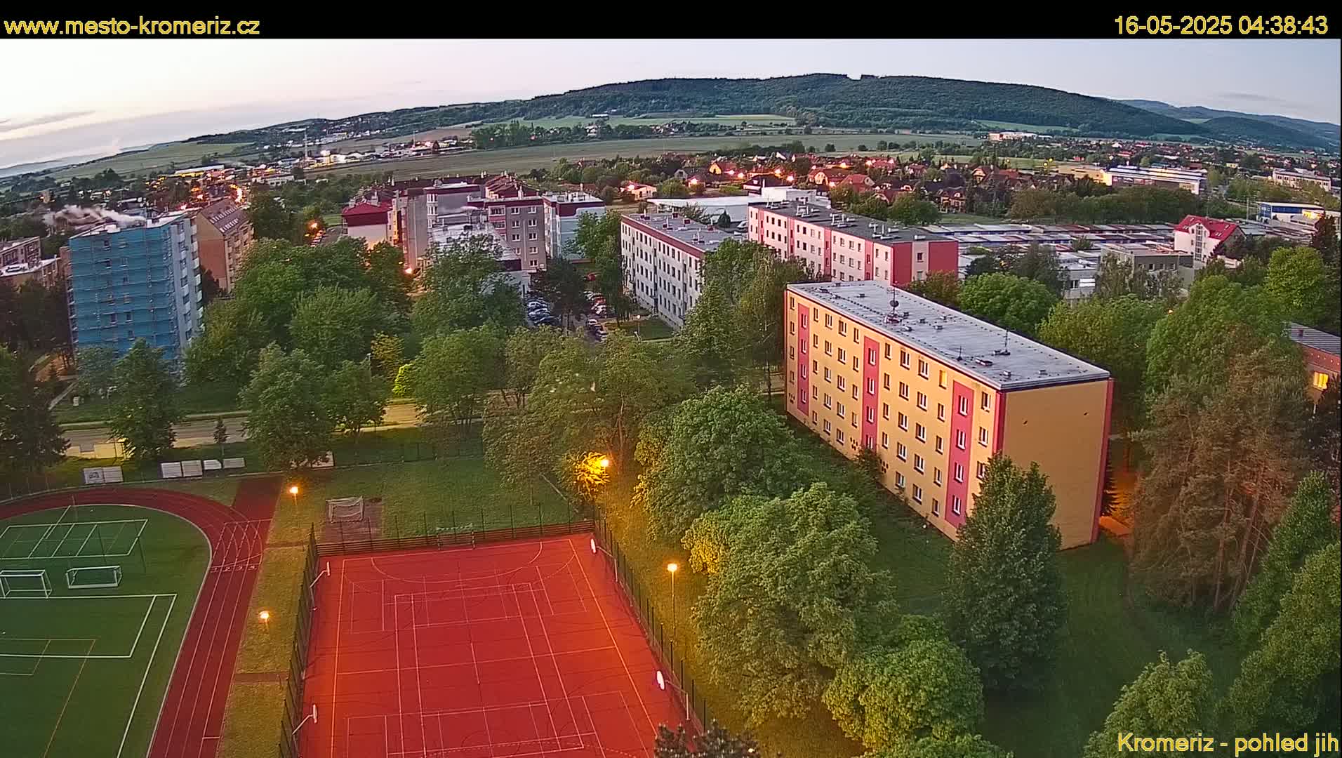 Kroměříž  South View Skyline Live Cam - Kromeriz, Zlin, Czechia