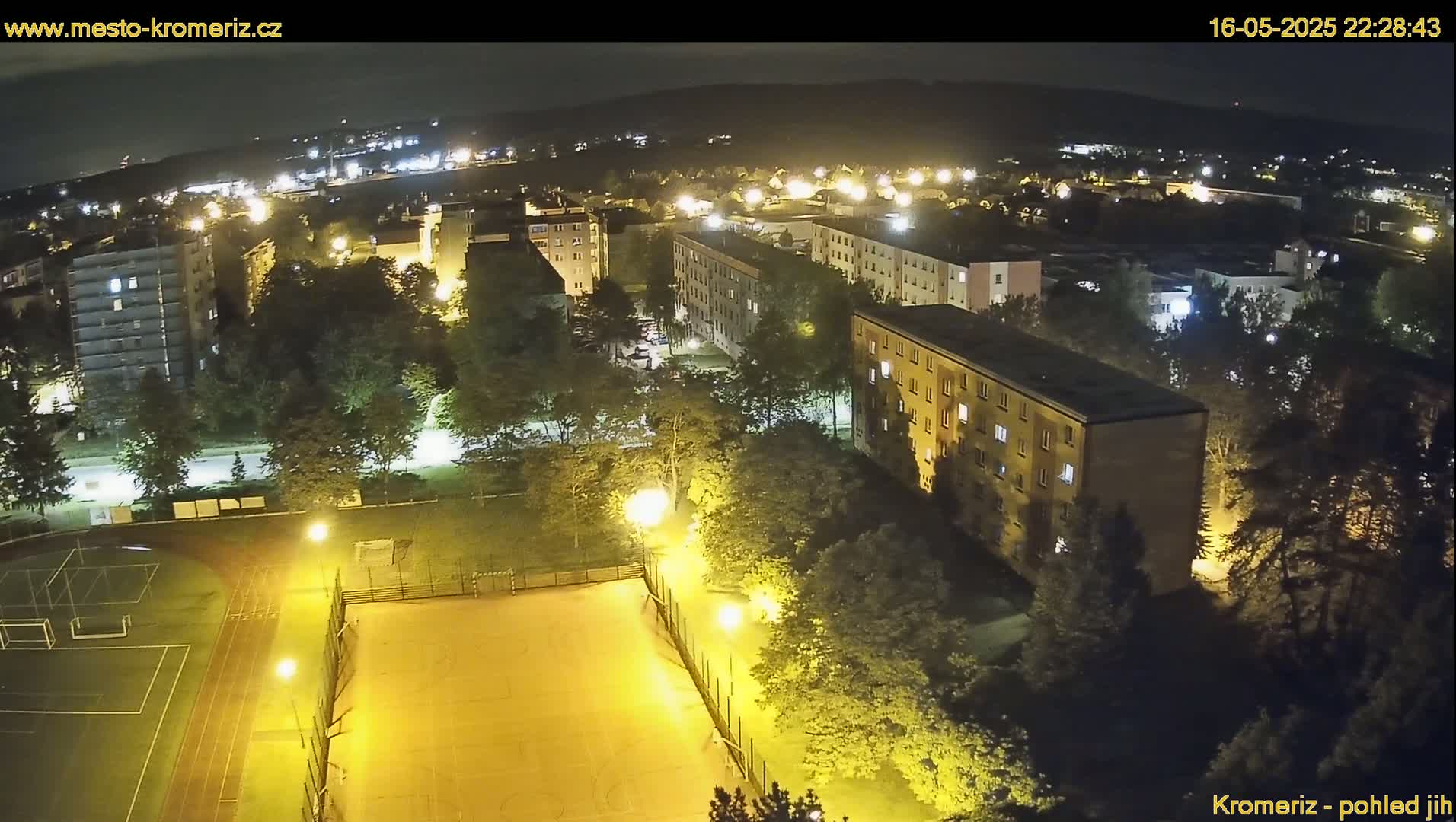 Kroměříž  South View Skyline Live Cam - Kromeriz, Zlin, Czechia