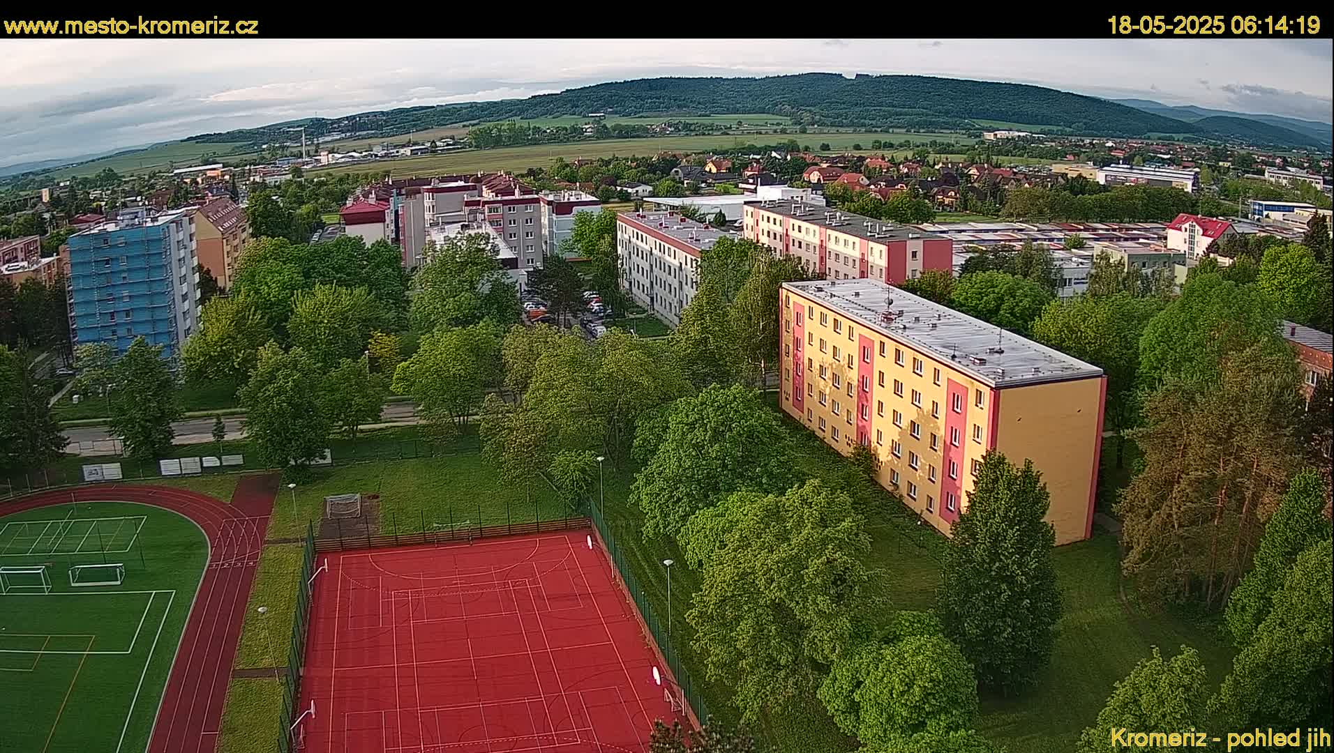 Kroměříž  South View Skyline Live Cam - Kromeriz, Zlin, Czechia