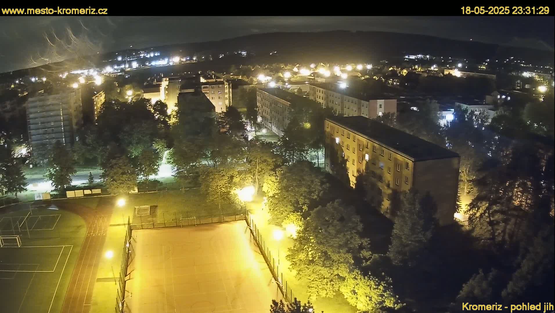 Kroměříž  South View Skyline Live Cam - Kromeriz, Zlin, Czechia