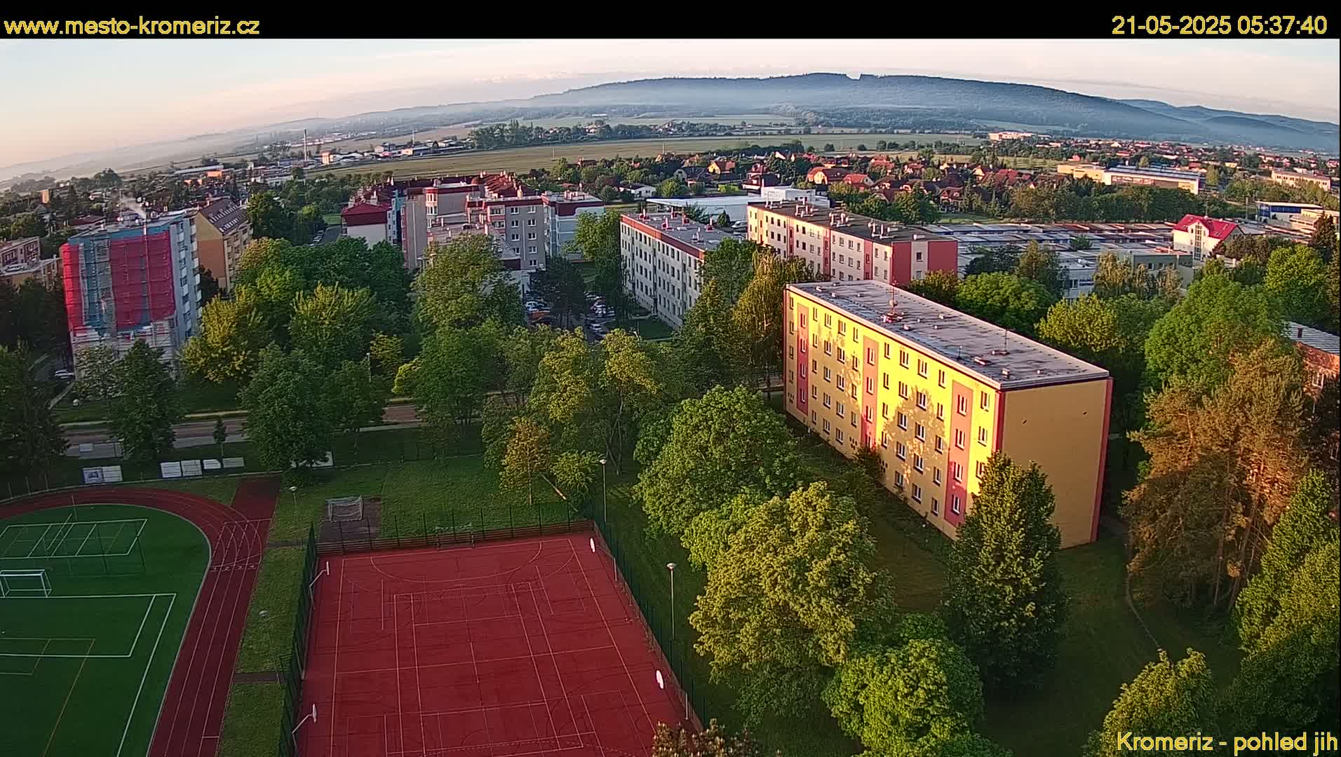 Kroměříž  South View Skyline Live Cam - Kromeriz, Zlin, Czechia