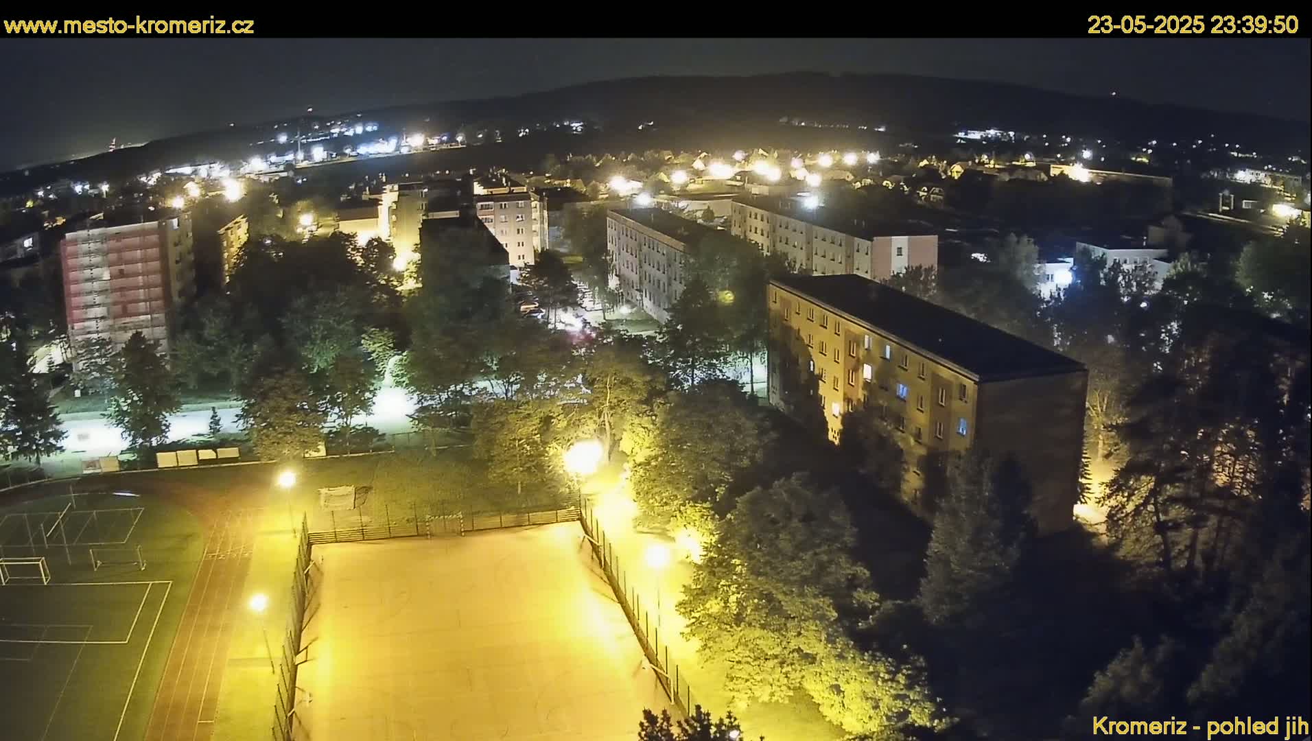 Kroměříž  South View Skyline Live Cam - Kromeriz, Zlin, Czechia