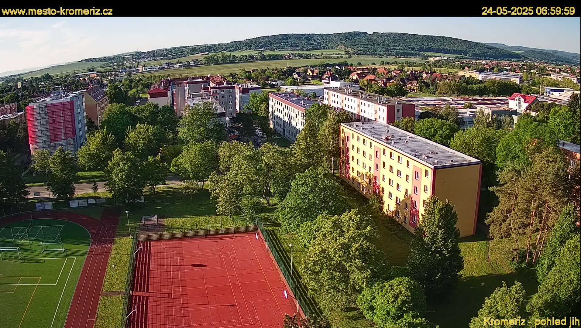 Kroměříž  South View Skyline Live Cam - Kromeriz, Zlin, Czechia