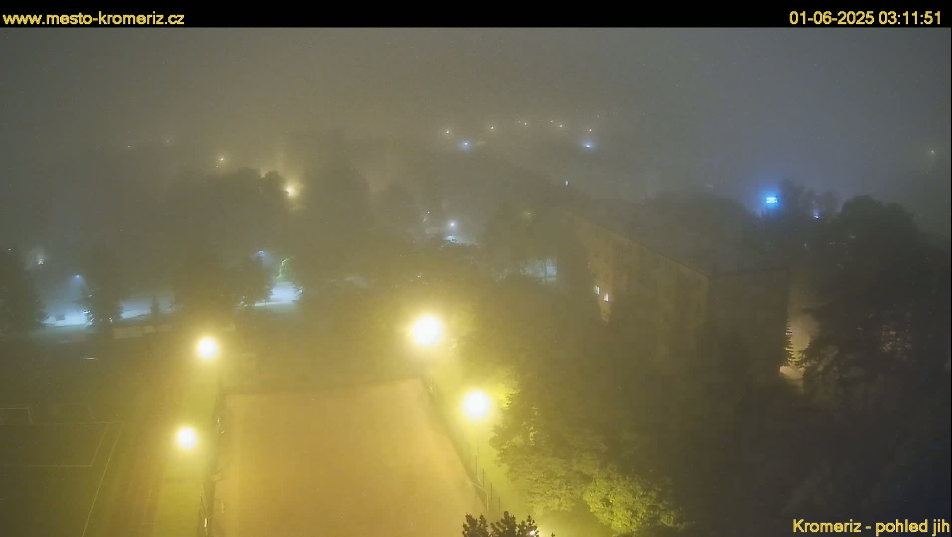 Kroměříž  South View Skyline Live Cam - Kromeriz, Zlin, Czechia