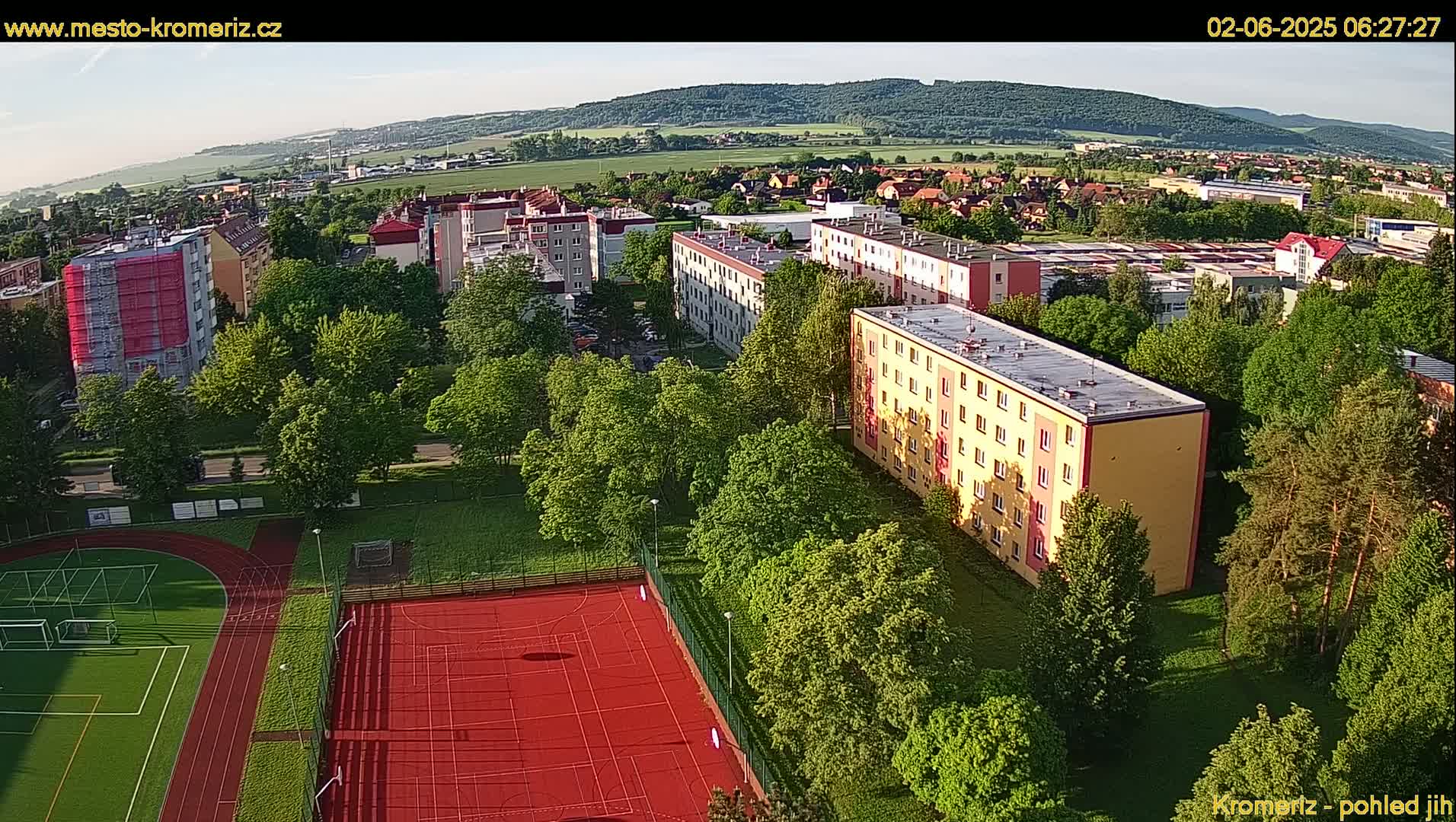 Kroměříž  South View Skyline Live Cam - Kromeriz, Zlin, Czechia