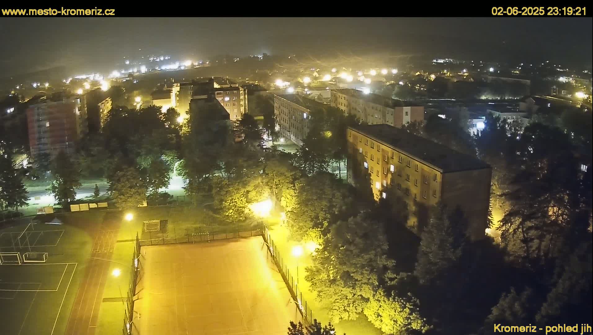 Kroměříž  South View Skyline Live Cam - Kromeriz, Zlin, Czechia