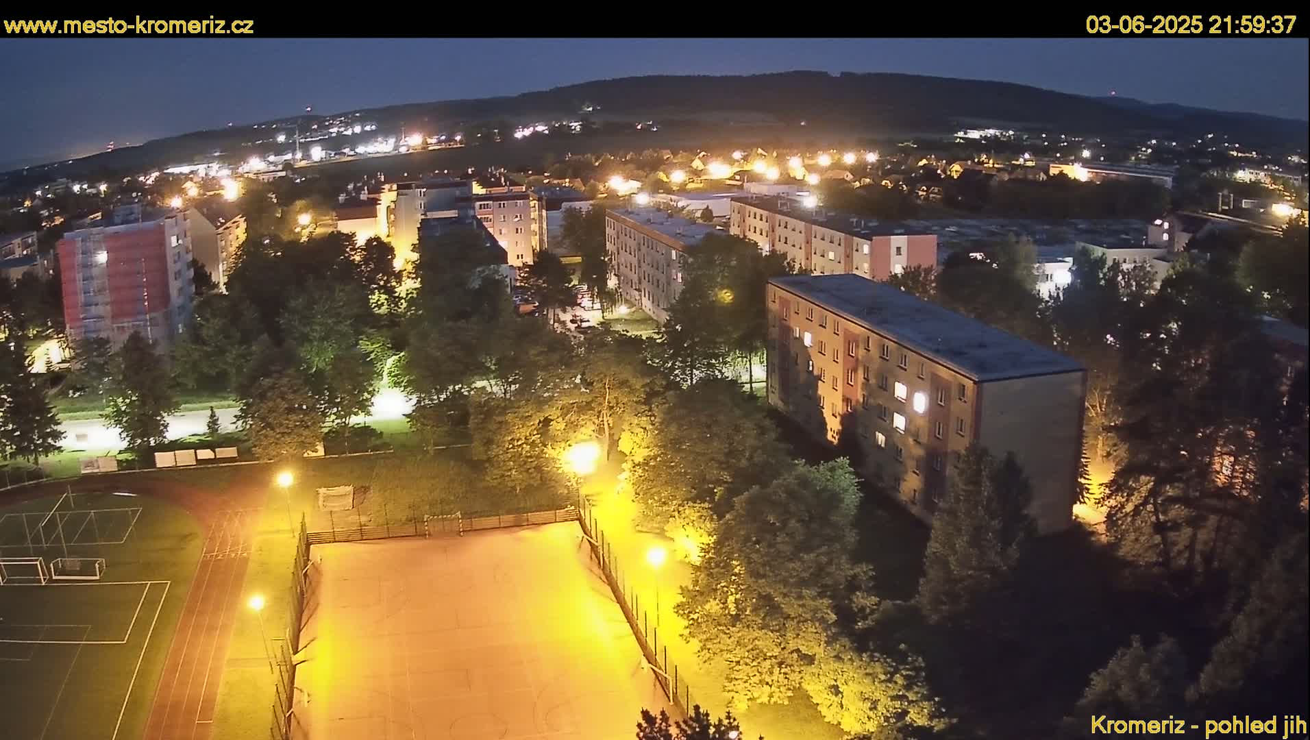 Kroměříž  South View Skyline Live Cam - Kromeriz, Zlin, Czechia