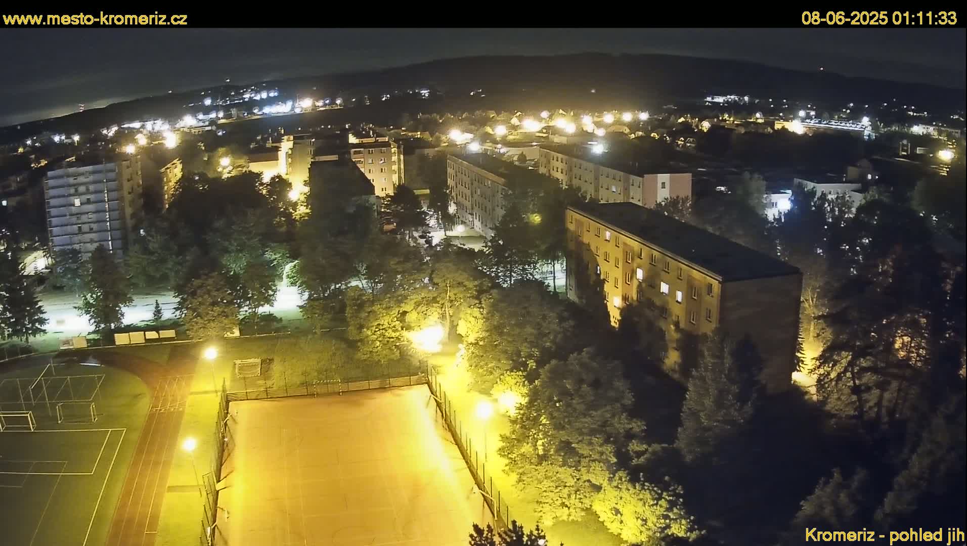 Kroměříž  South View Skyline Live Cam - Kromeriz, Zlin, Czechia