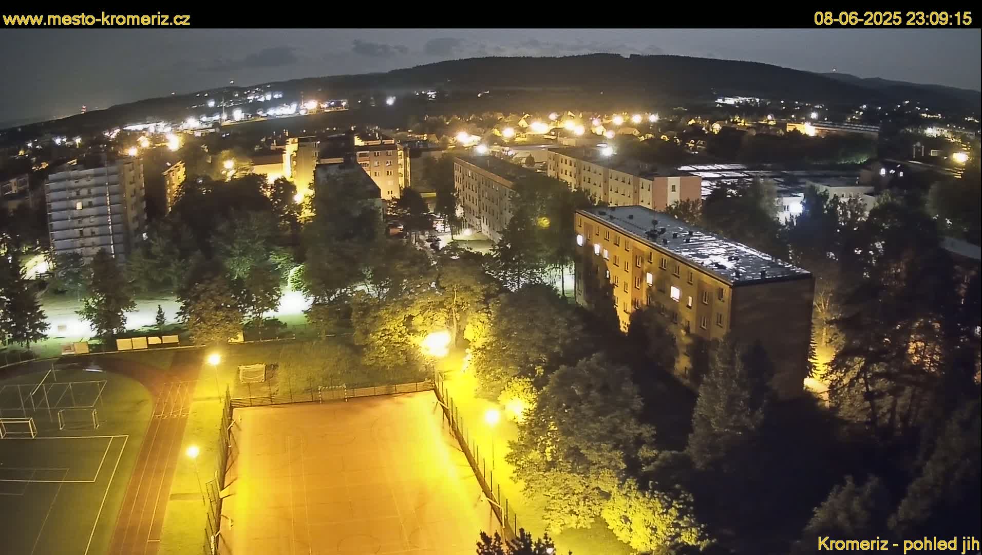 Kroměříž  South View Skyline Live Cam - Kromeriz, Zlin, Czechia