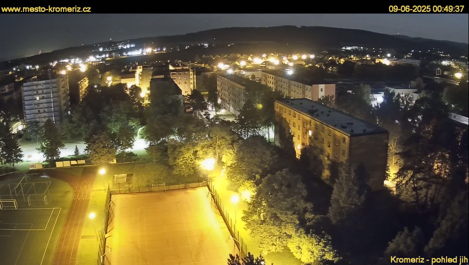 Kroměříž  South View Skyline Live Cam - Kromeriz, Zlin, Czechia
