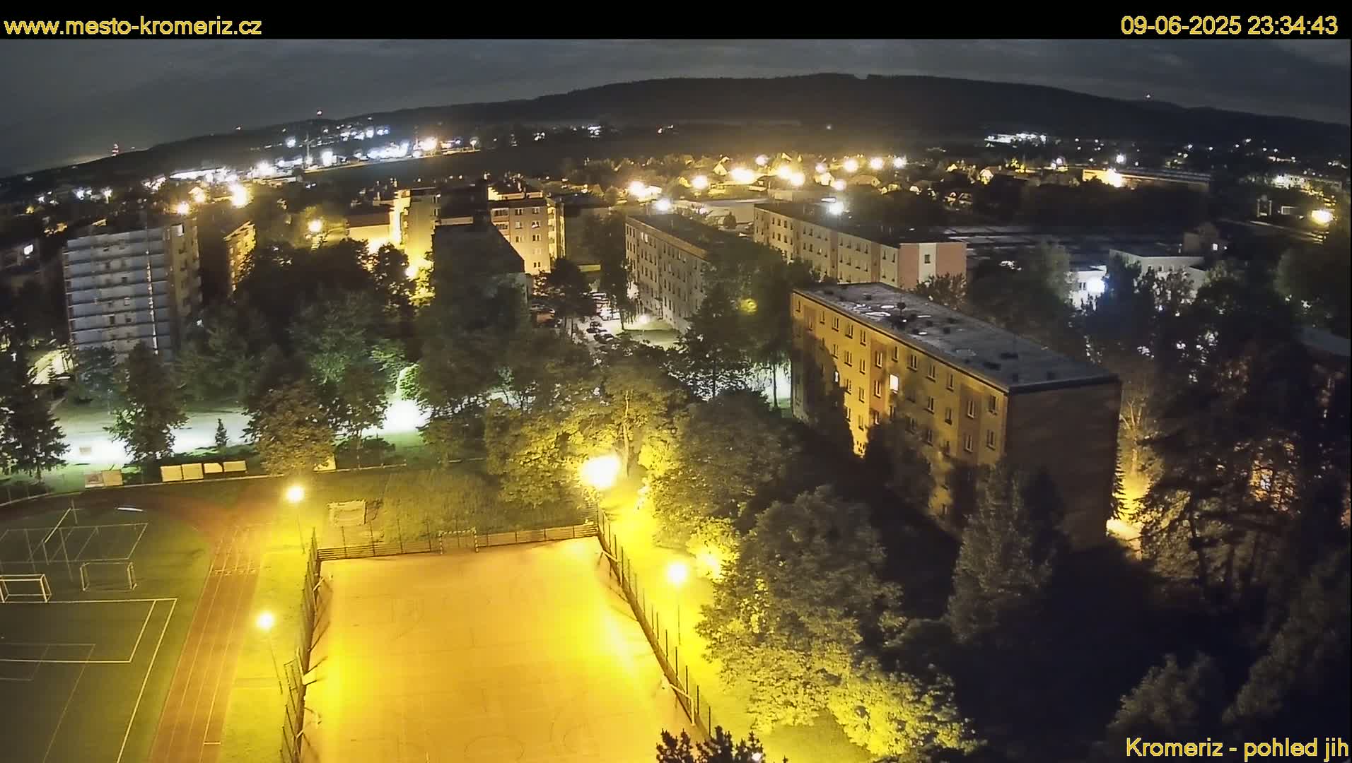 Kroměříž  South View Skyline Live Cam - Kromeriz, Zlin, Czechia